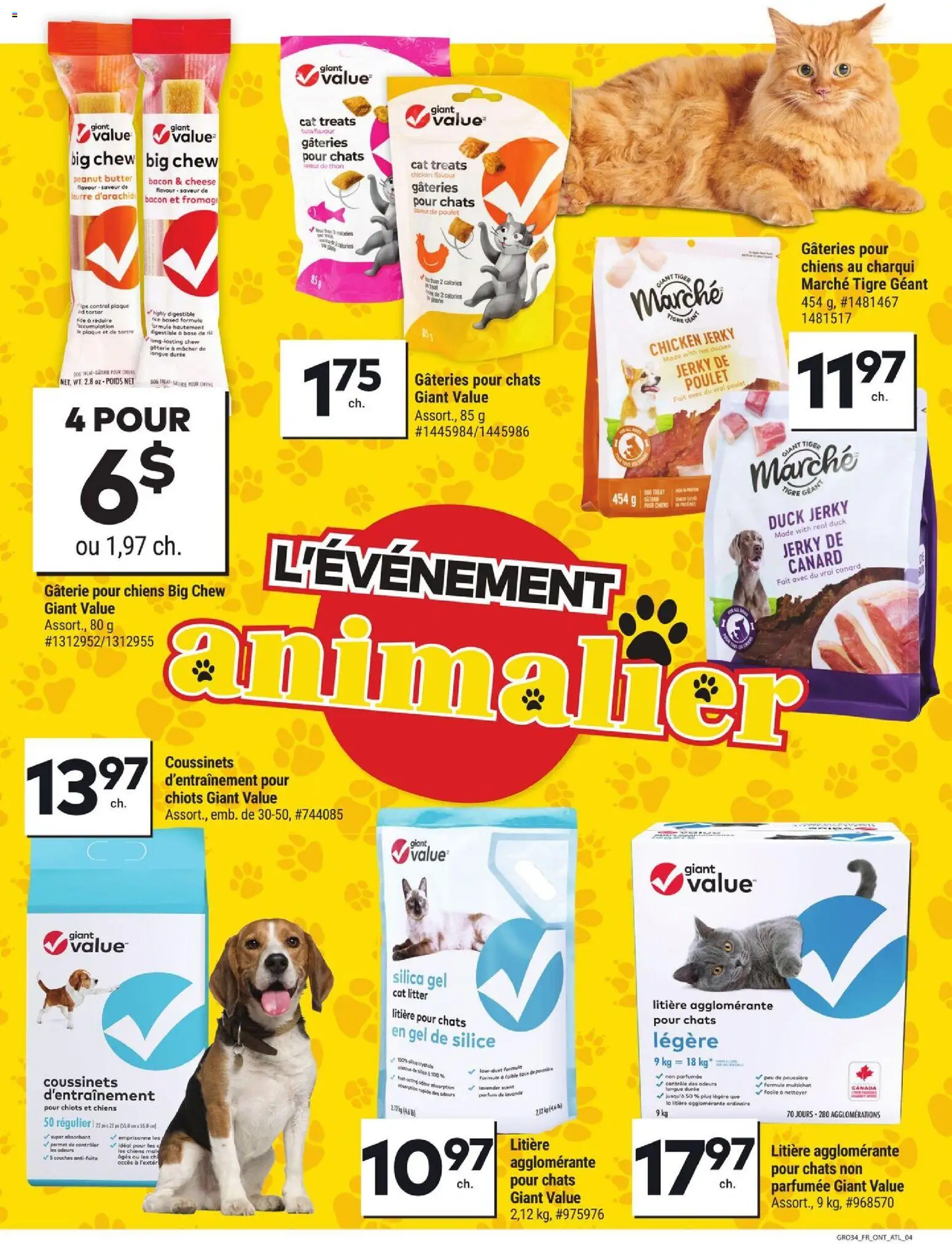 Giant Tiger flyer valid from 25.03.2026 | Page: 4 | Products: Butter, Cheese, Chicken