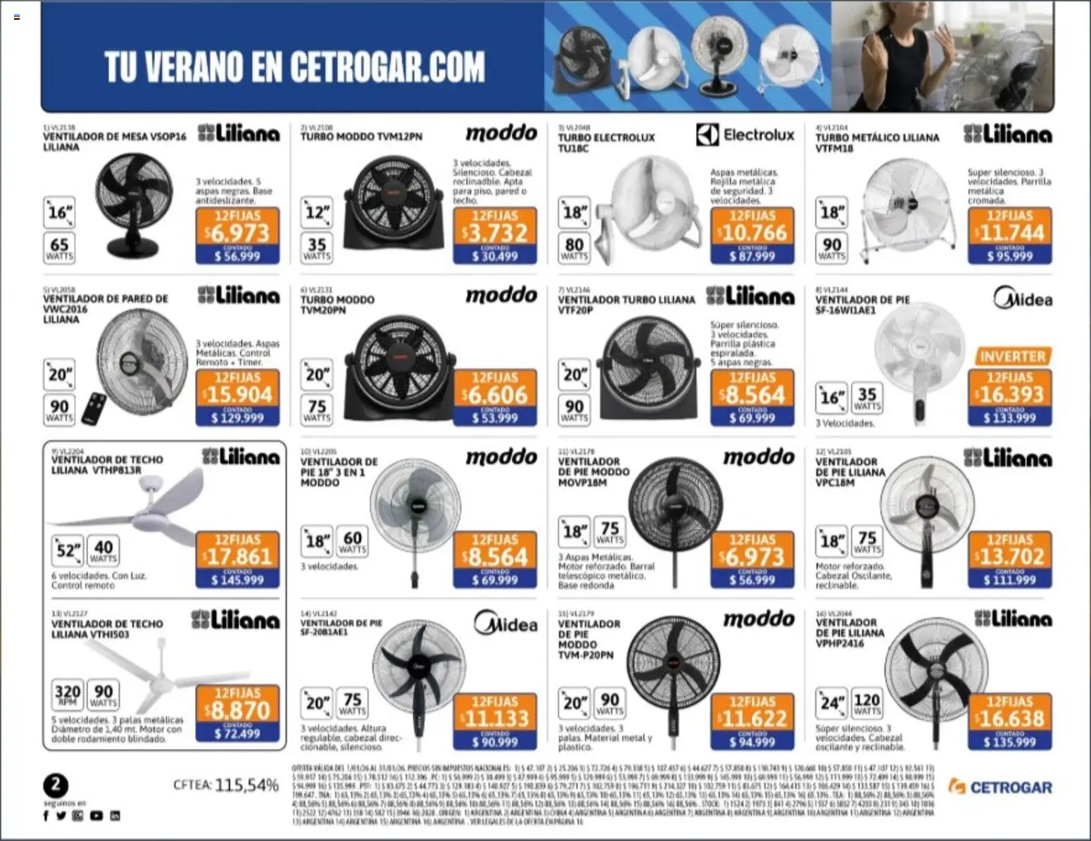 Cetrogar catálogo │ válido desde el 02.01.2026 | Página: 2 | Productos: Parrilla, Ventilador, Mesa, Control remoto