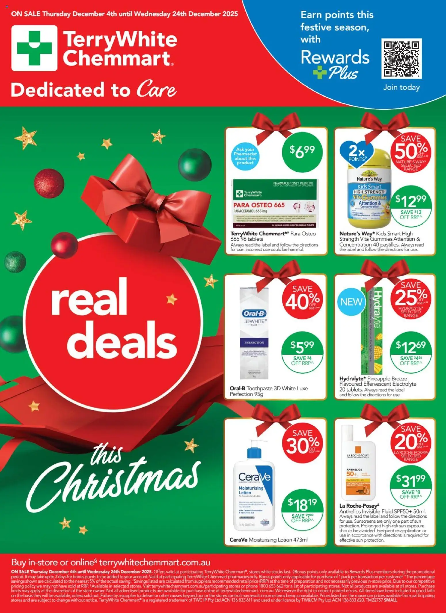 Terry White catalogue - valid from 04.12.2025 | Page: 1 | Products: Lotion, Pineapple, Toothpaste, Tablets