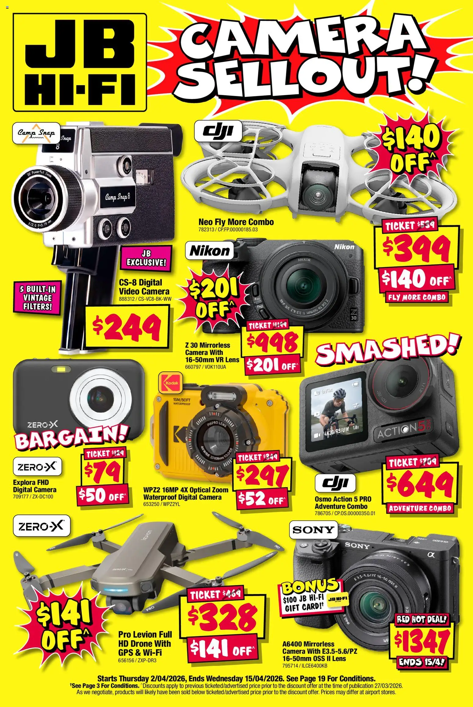 JB Hi-Fi catalogue - valid from 02.04.2026 | Page: 1 | Products: Digital, Camera, Video camera