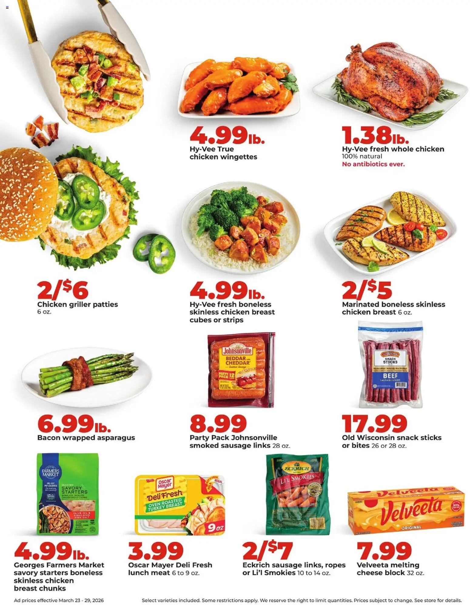 HyVee Weekly Ad - valid from 23.03.2026 | Page: 14 | Products: Asparagus, Oil, Salt, Sausage