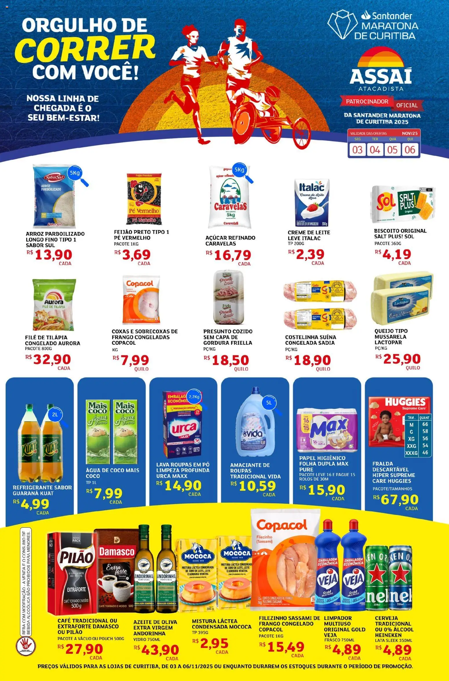 Assaí Atacadista Folheto - válido de 03.11.2025 | Página: 1 | Produtos: Guaraná, Café, Frango, Papel higiênico