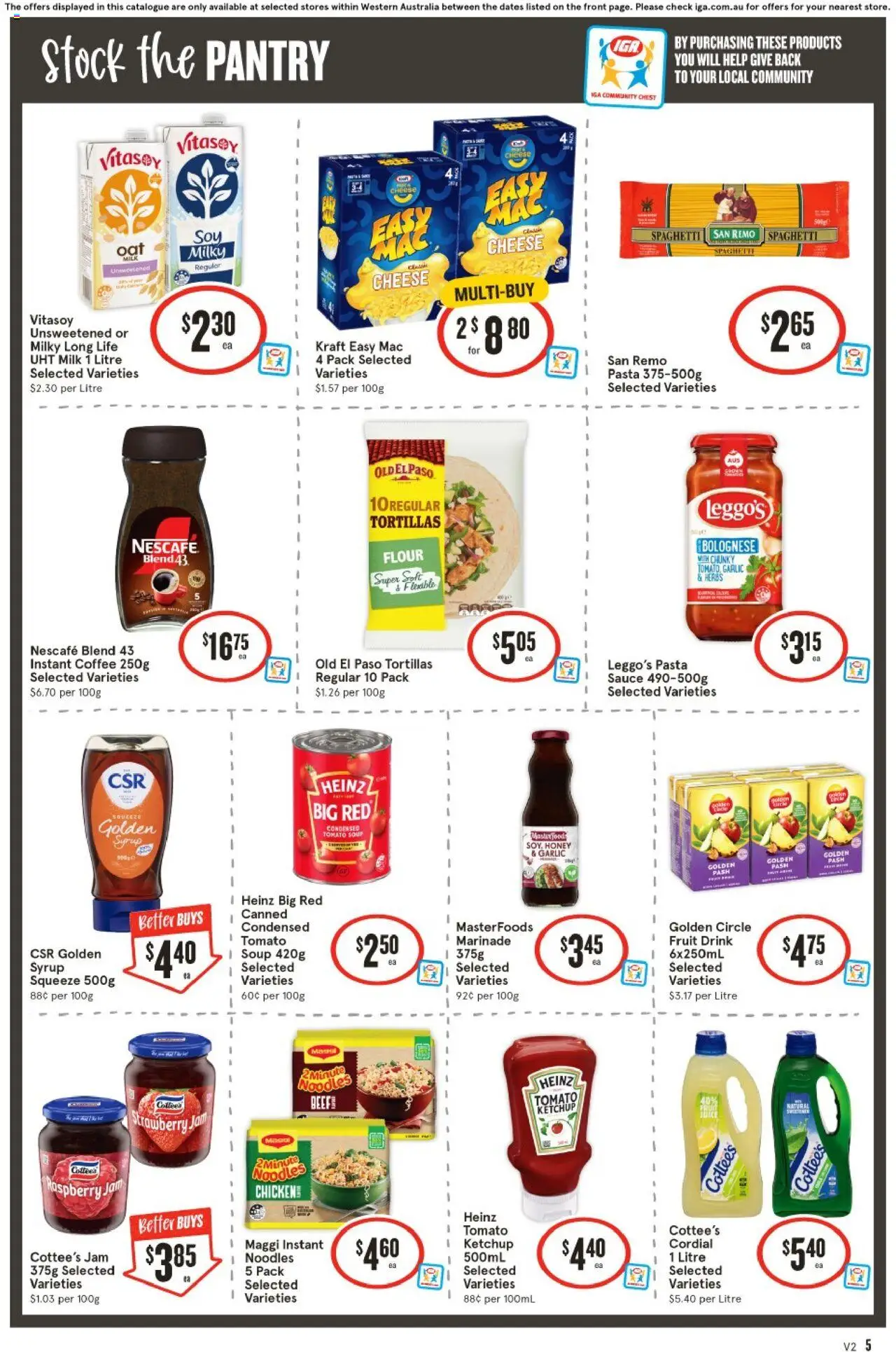 IGA catalogue - valid from 06.08.2025 | Page: 5 | Products: Crackers, Chips, Cream, Salt