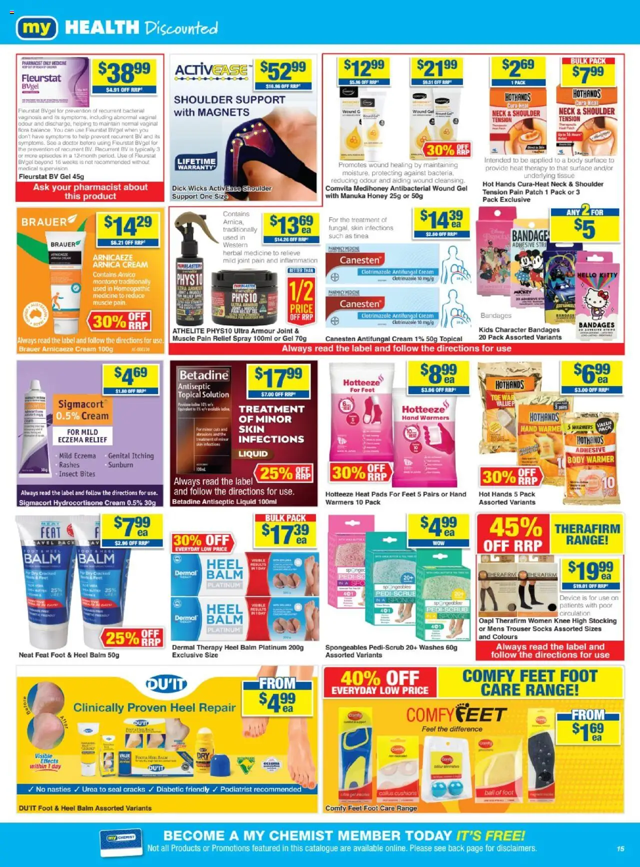 My Chemist catalogue - valid from 26.06.2025 | Page: 15 | Products: Heels, Cream, Sponge, Device