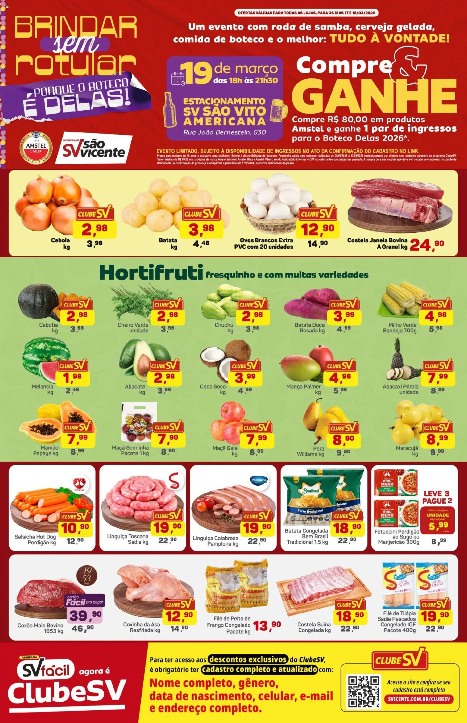 Supermercados São Vicente Folheto - válido de 17.03.2026 | Página: 1 | Produtos: Coco, Manjericão, Caixa, Abacaxi