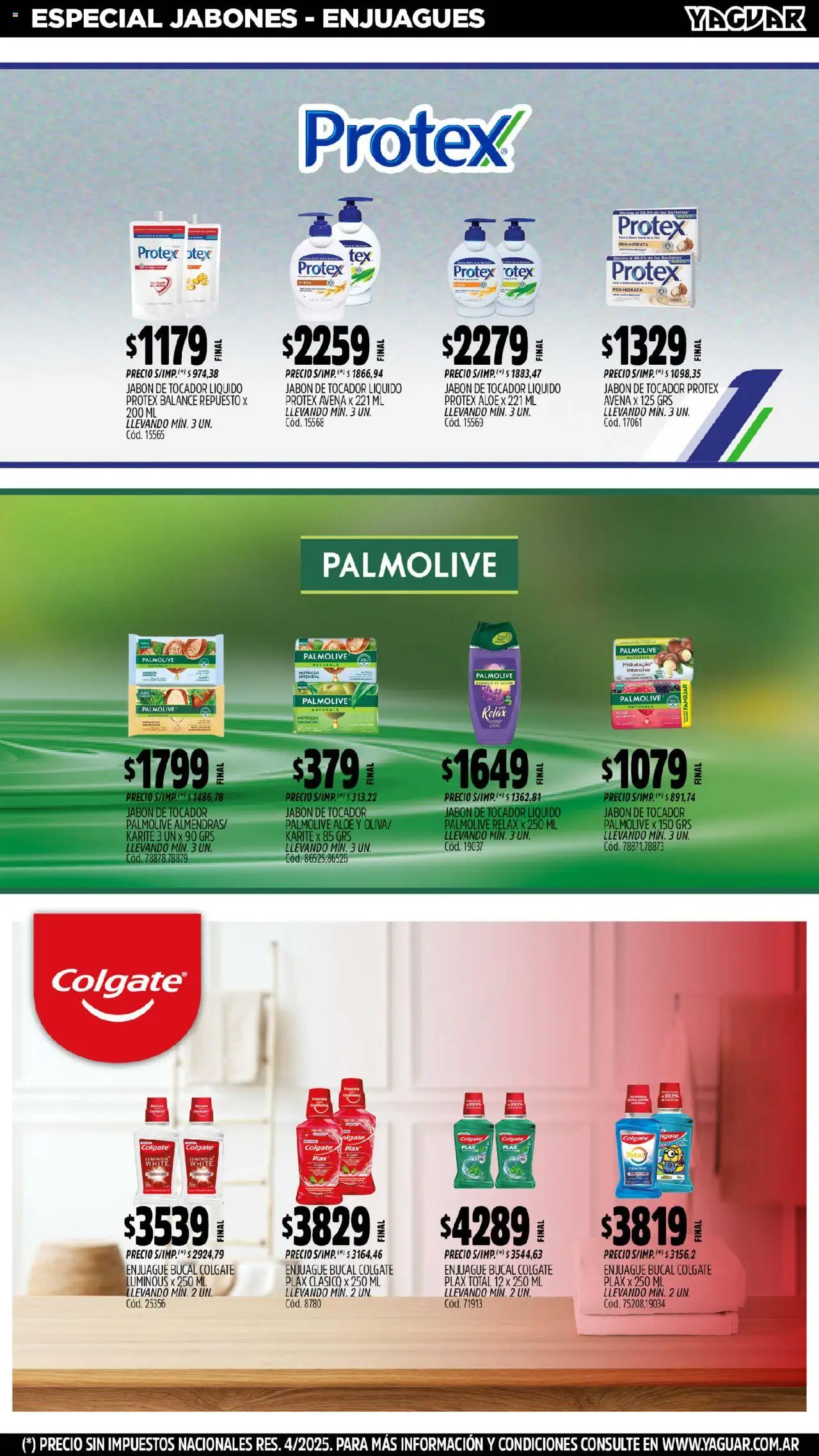 Yaguar - Salta │ válido desde el 01.09.2025 | Página: 20 | Productos: Polvo, Avena, Jabón, Enjuague bucal
