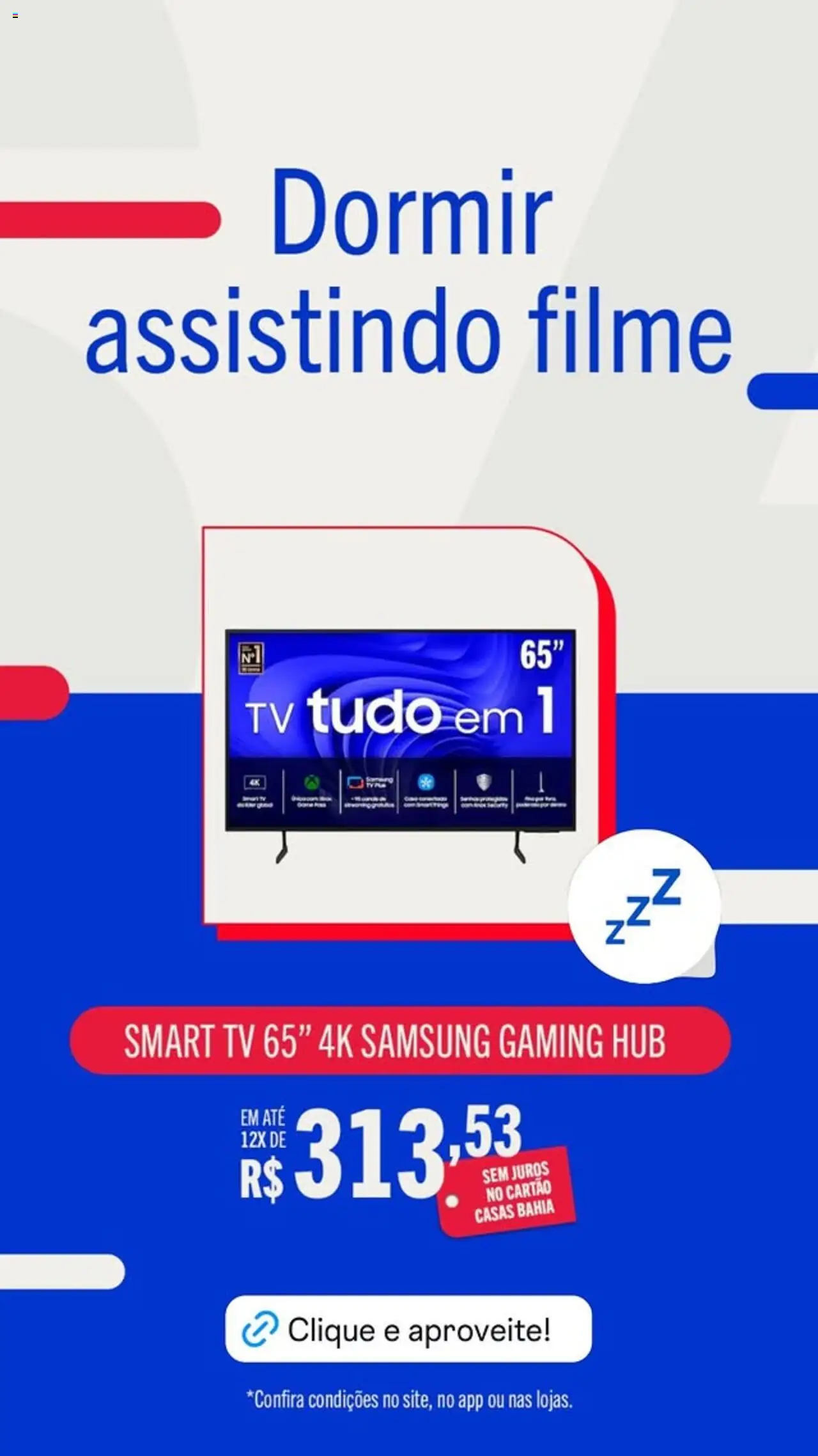 Casas Bahia Folheto - válido de 08.08.2025 | Página: 3 | Produtos: smart TV, Tv