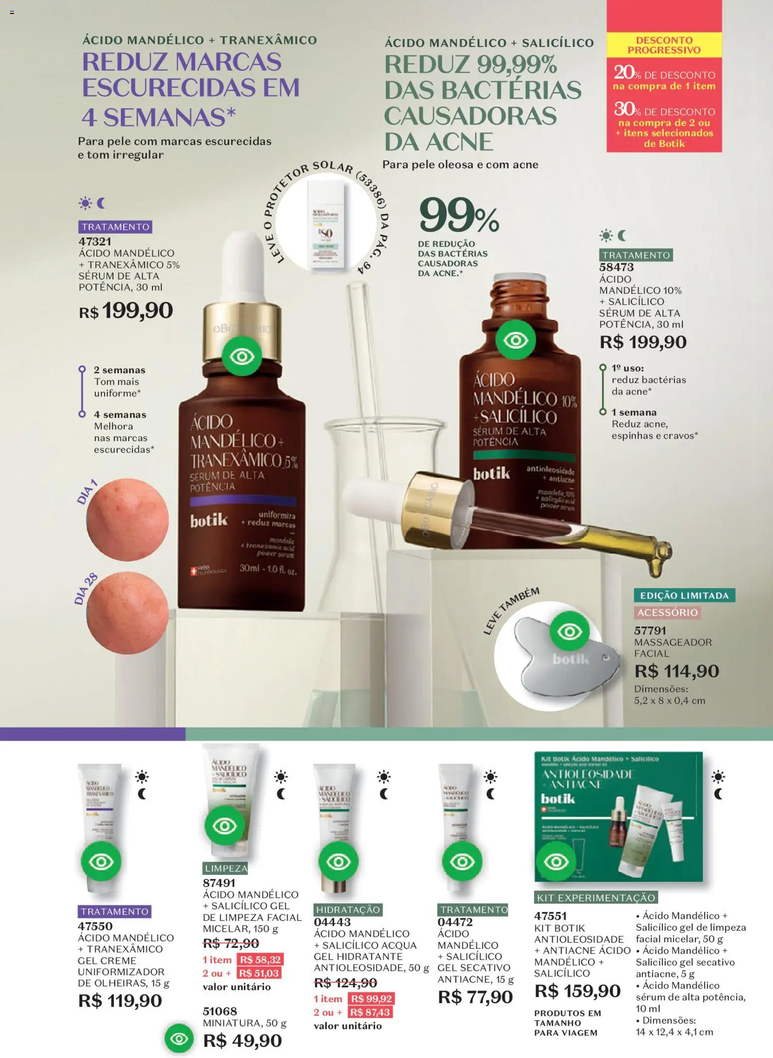 O Boticário Folheto - válido de 09.02.2026 | Página: 104 | Produtos: Sérum, Gel de limpeza, Creme, Massageador