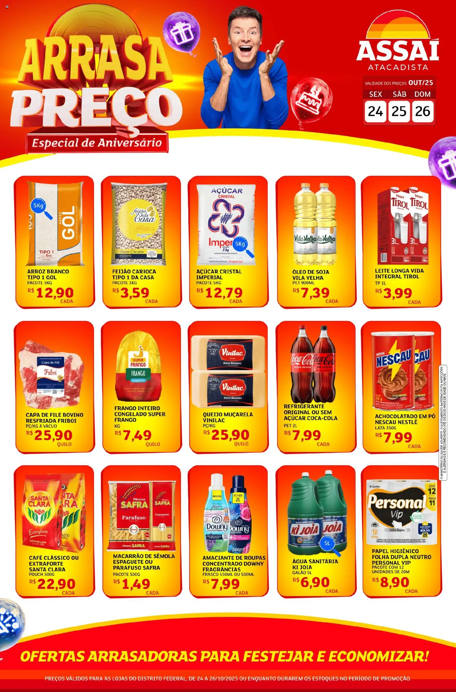 Assaí Atacadista Folheto - válido de 24.10.2025 | Página: 1 | Produtos: Polvo, Macarrão, Refrigerante, Soja