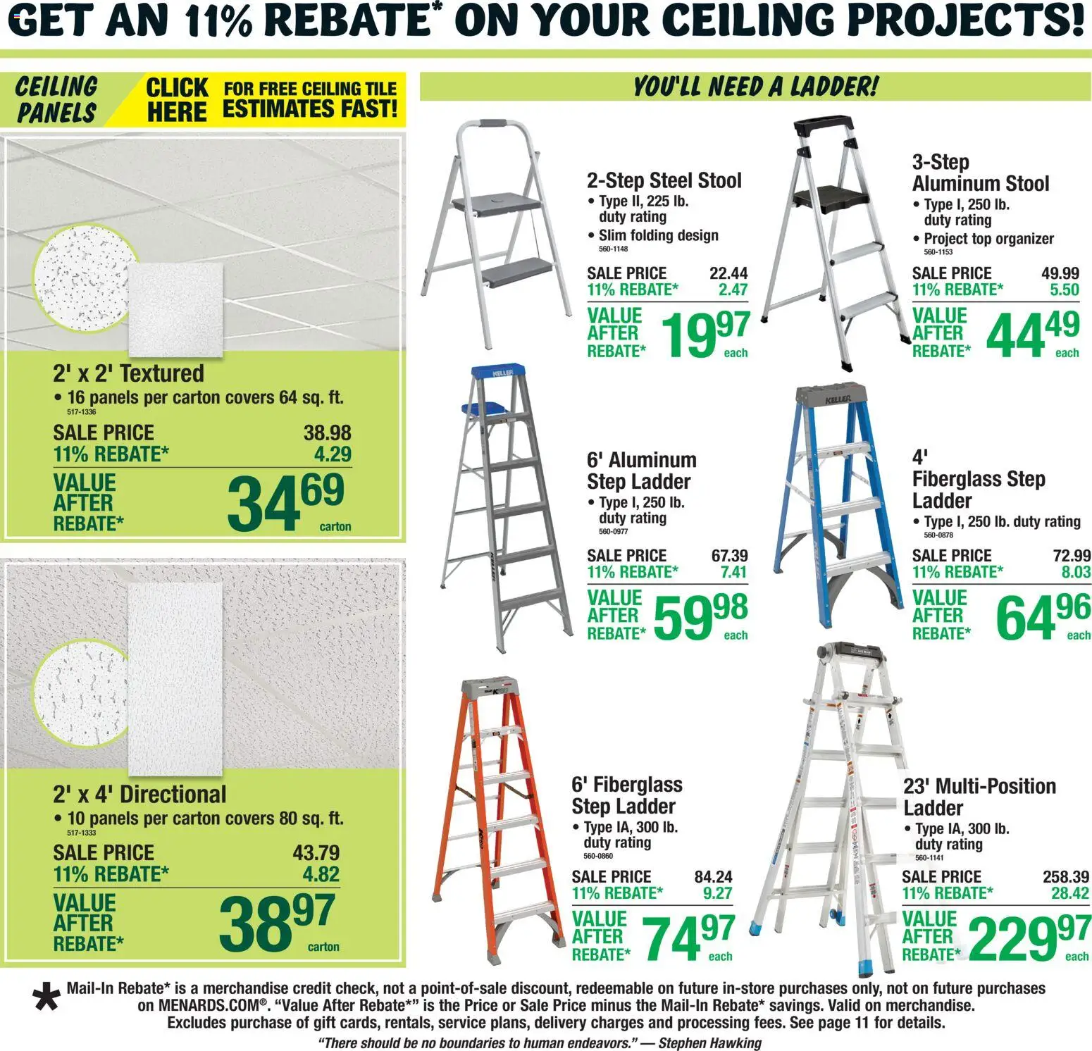 Menards Ad - valid from 11.03.2026 | Page: 7 | Products: Ladder