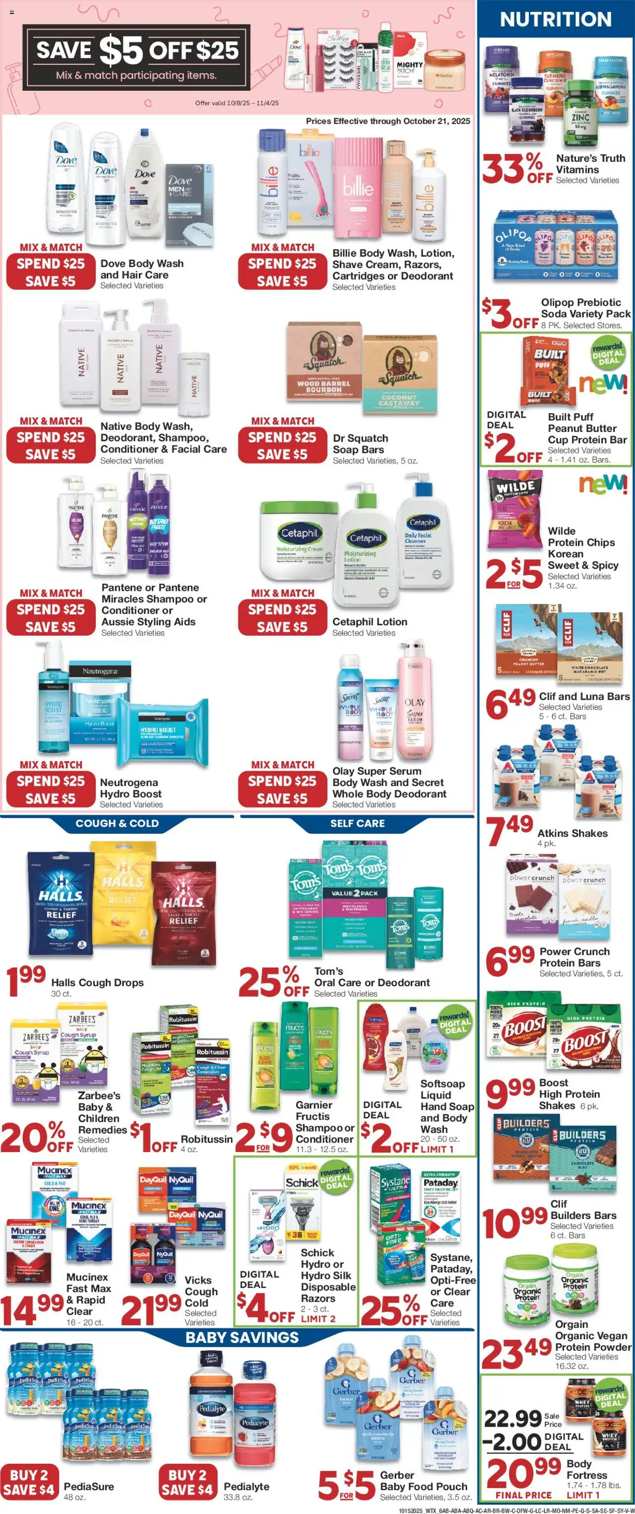United Supermarkets Weekly Ad - valid from 15.10.2025 | Page: 6 | Products: Melatonin, Couch, Chocolate, Cream
