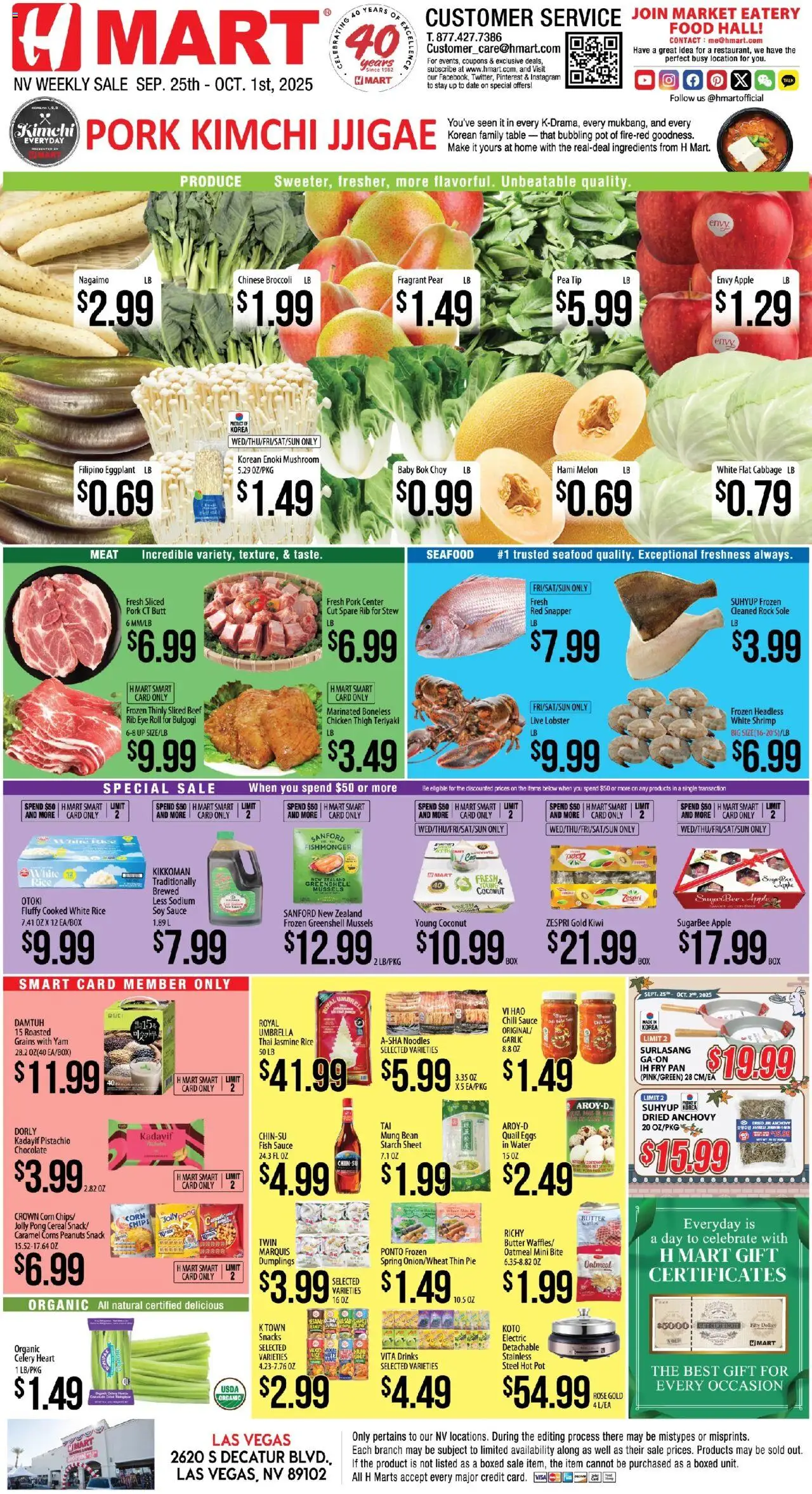 Hmart ENGLISH - Nevada - valid from 25.09.2025 | Page: 1 | Products: Fish, Noodles, Chips, Pea