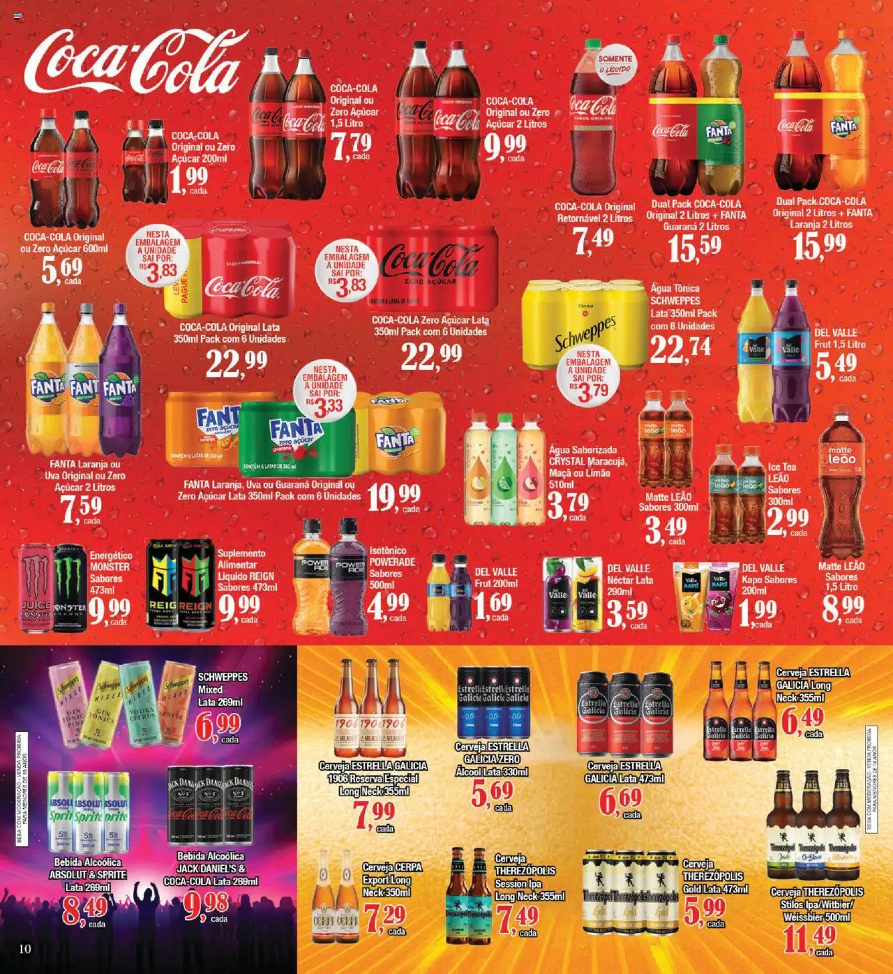 Supermercados Unidos Folheto - válido de 01.10.2025 | Página: 10 | Produtos: Pera, Energético, Cola, Cerveja
