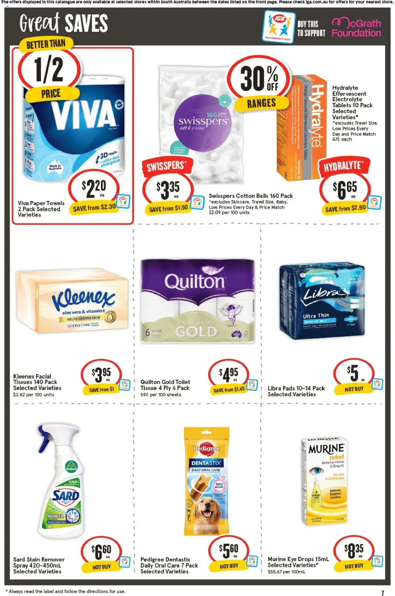 IGA catalogue - valid from 24.09.2025 | Page: 7 | Products: Toilet, Stain remover, Tablets, Vitamin