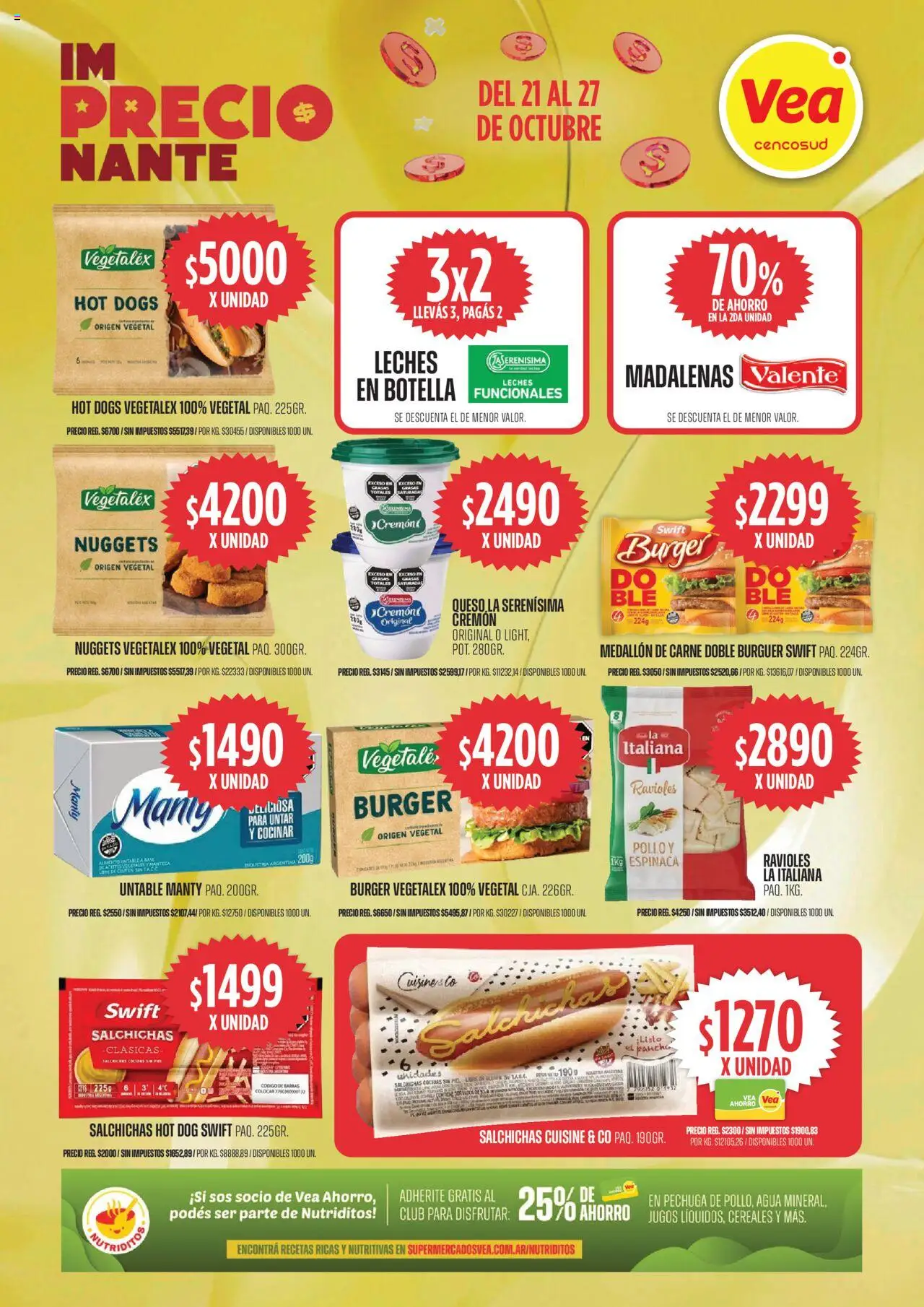 Vea - Ofertas - Córdoba │ válido desde el 21.10.2025 | Página: 5 | Productos: Pollo, Agua, Manteca, Queso