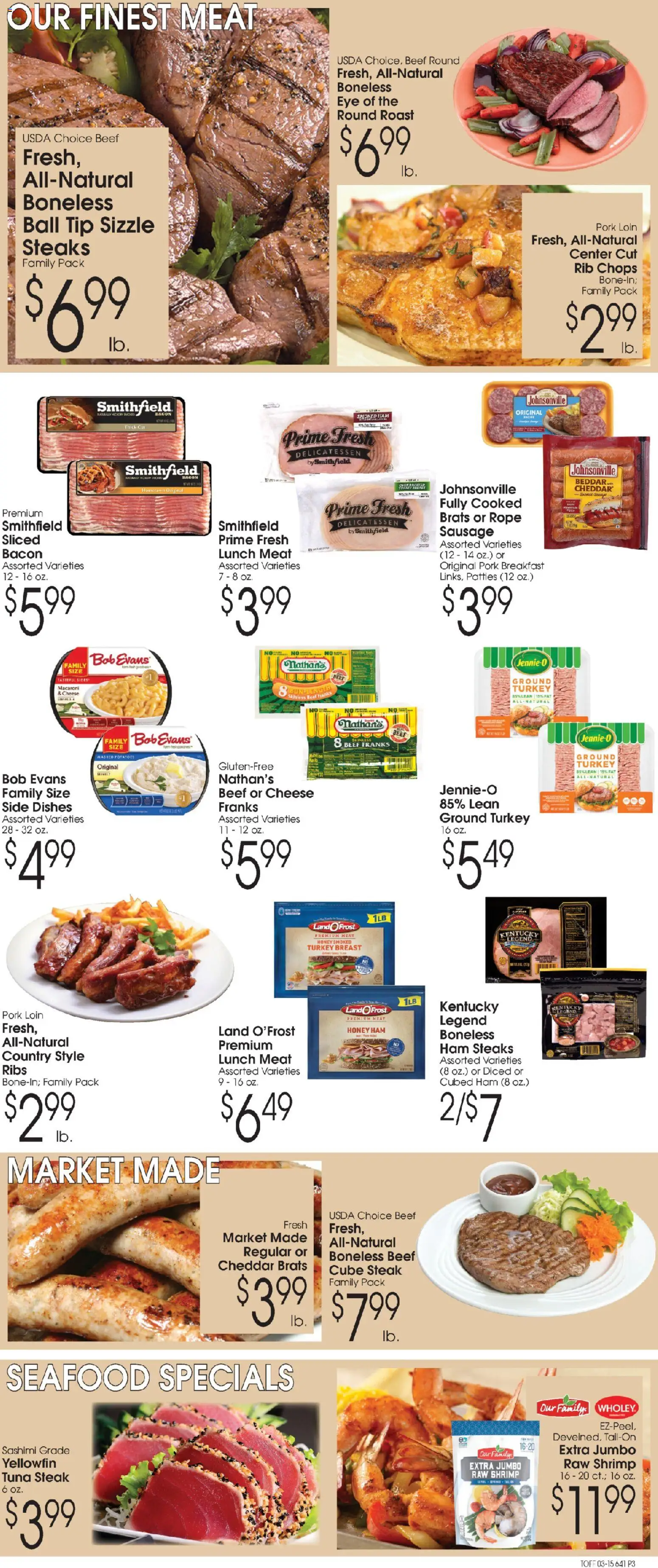 Family Fare Weekly Ad - MI - valid from 15.03.2026 | Page: 3 | Products: Cheese, Ham, Pork, Beef
