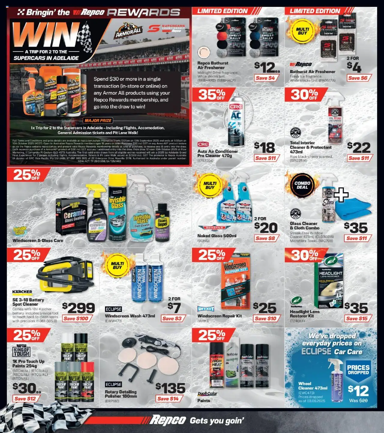 Repco catalogue - valid from 10.09.2025 | Page: 12 | Products: Battery, Conditioner, Window, Washer
