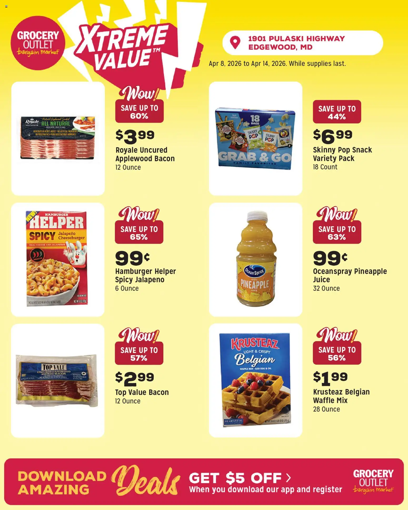 Grocery Outlet Weekly Ad - valid from 08.04.2026 | Page: 5 | Products: Juice, Pineapple