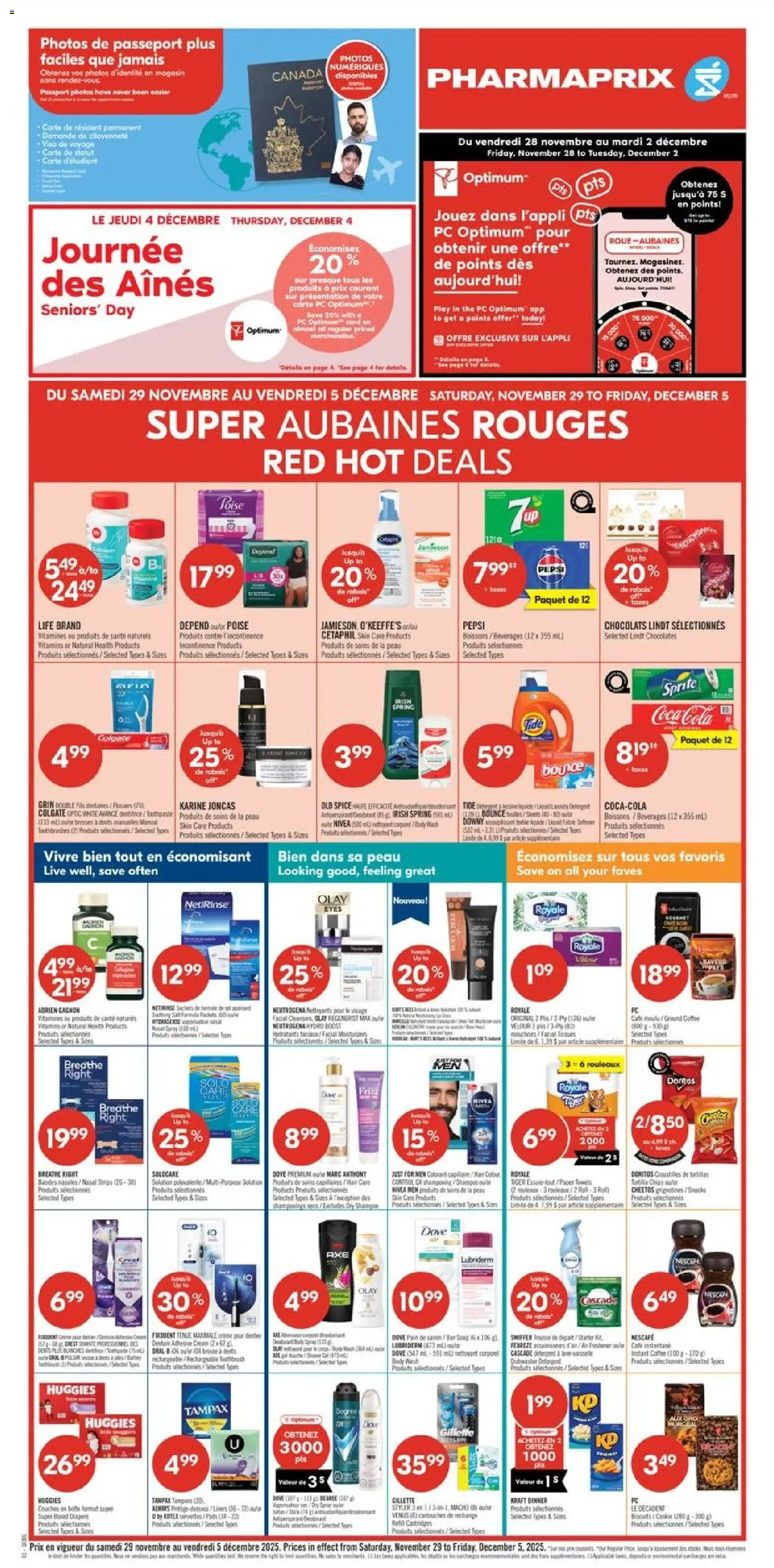 Pharmaprix flyer valid from 29.11.2025 | Page: 3 | Products: Cream, Dishwasher, Shampoo, Body wash