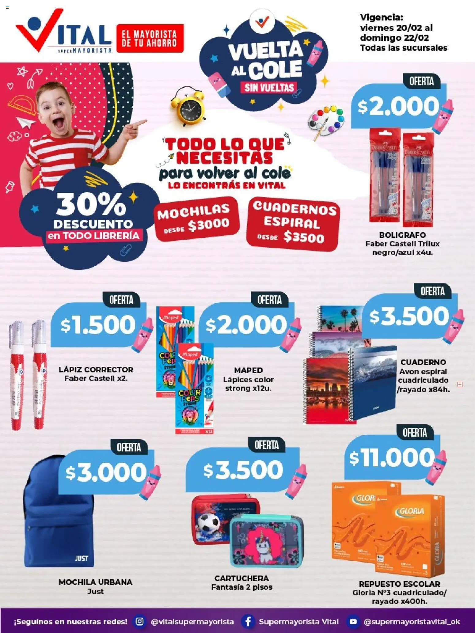 Vital - Ofertas modo verano │ válido desde el 20.02.2026 | Página: 4 | Productos: Mochila, Cuaderno