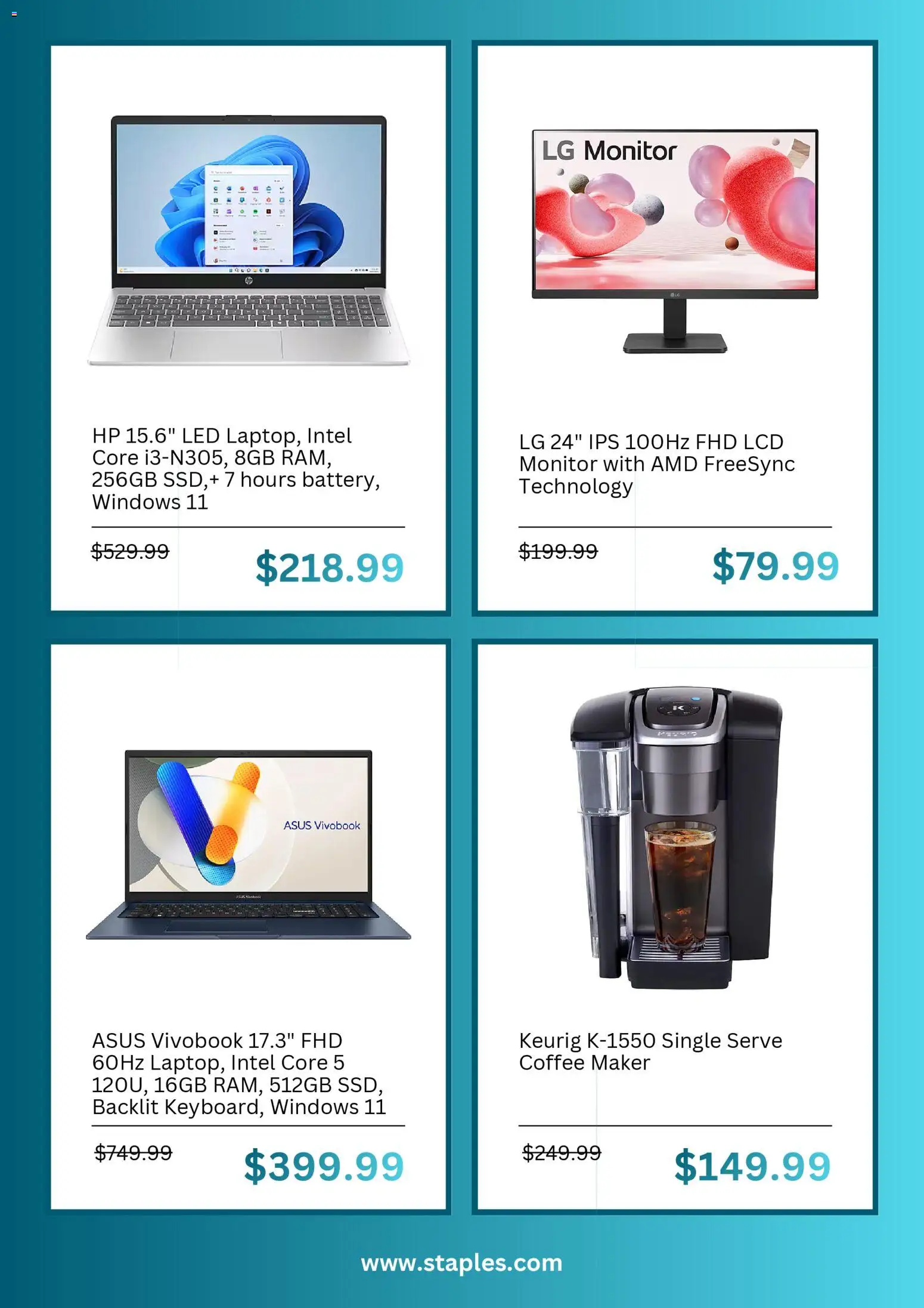 Staples Cyber Week - valid from 30.11.2025 | Page: 4 | Products: Coffee, Monitor, Coffee maker