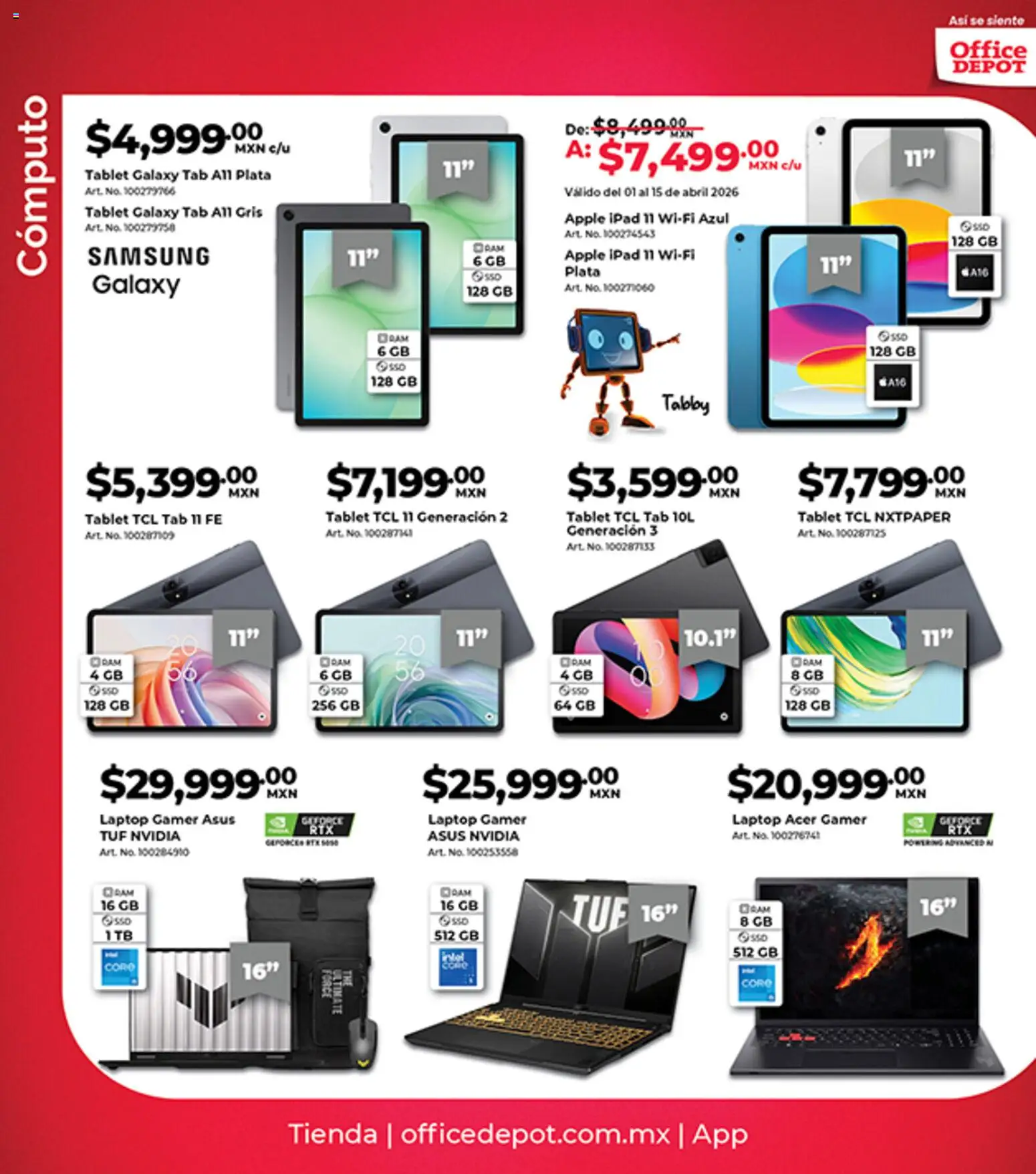 Nuevas ofertas de Office Depot válidas en toda la República Mexicana desde el 01.04.2026. ¡Encuentra las mejores ofertas en Office Depot catálogo! | Página: 18