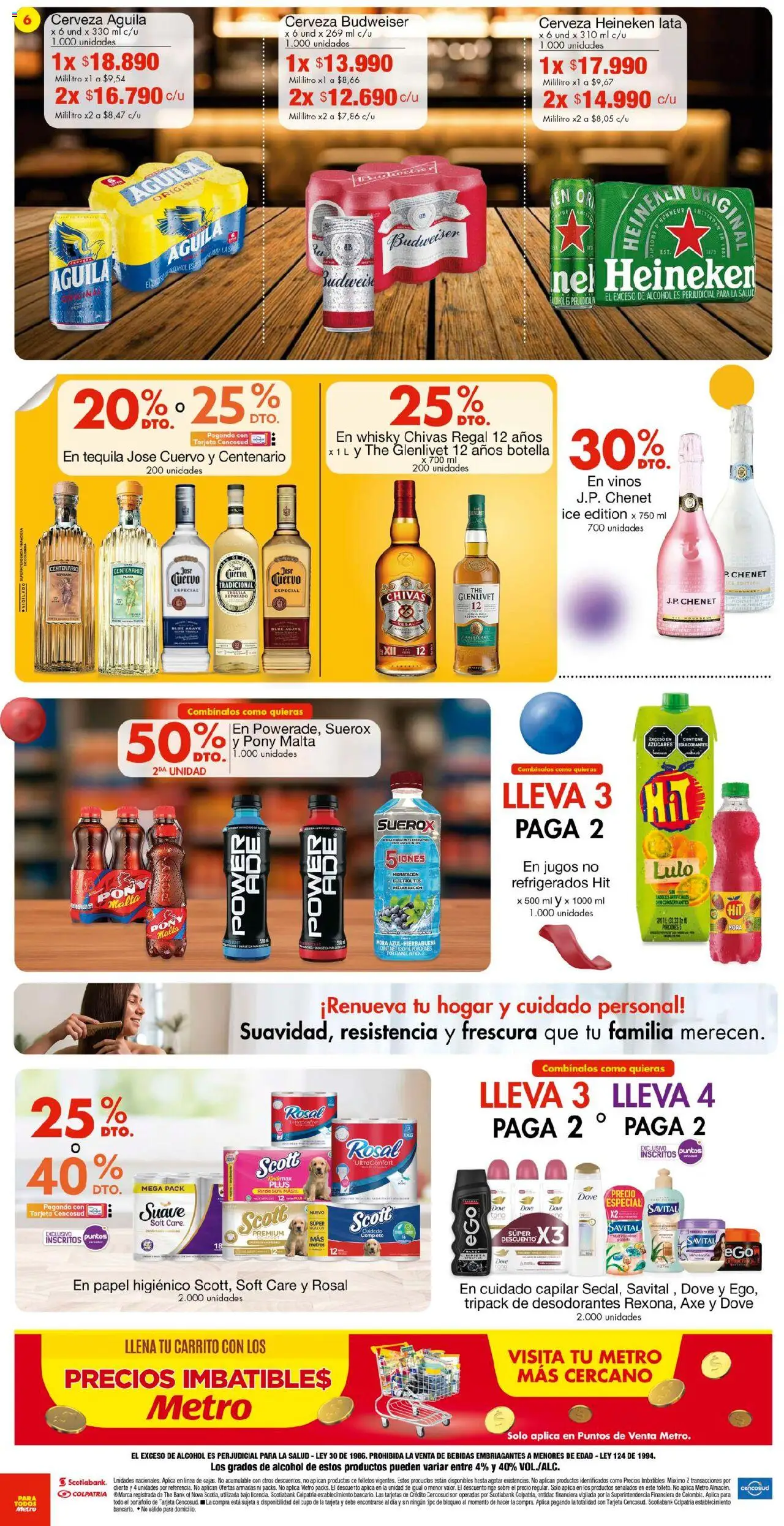 Metro revista - valida desde el 12.09.2025 | Página: 6 | Productos: Té, Whisky, Botella, Mora