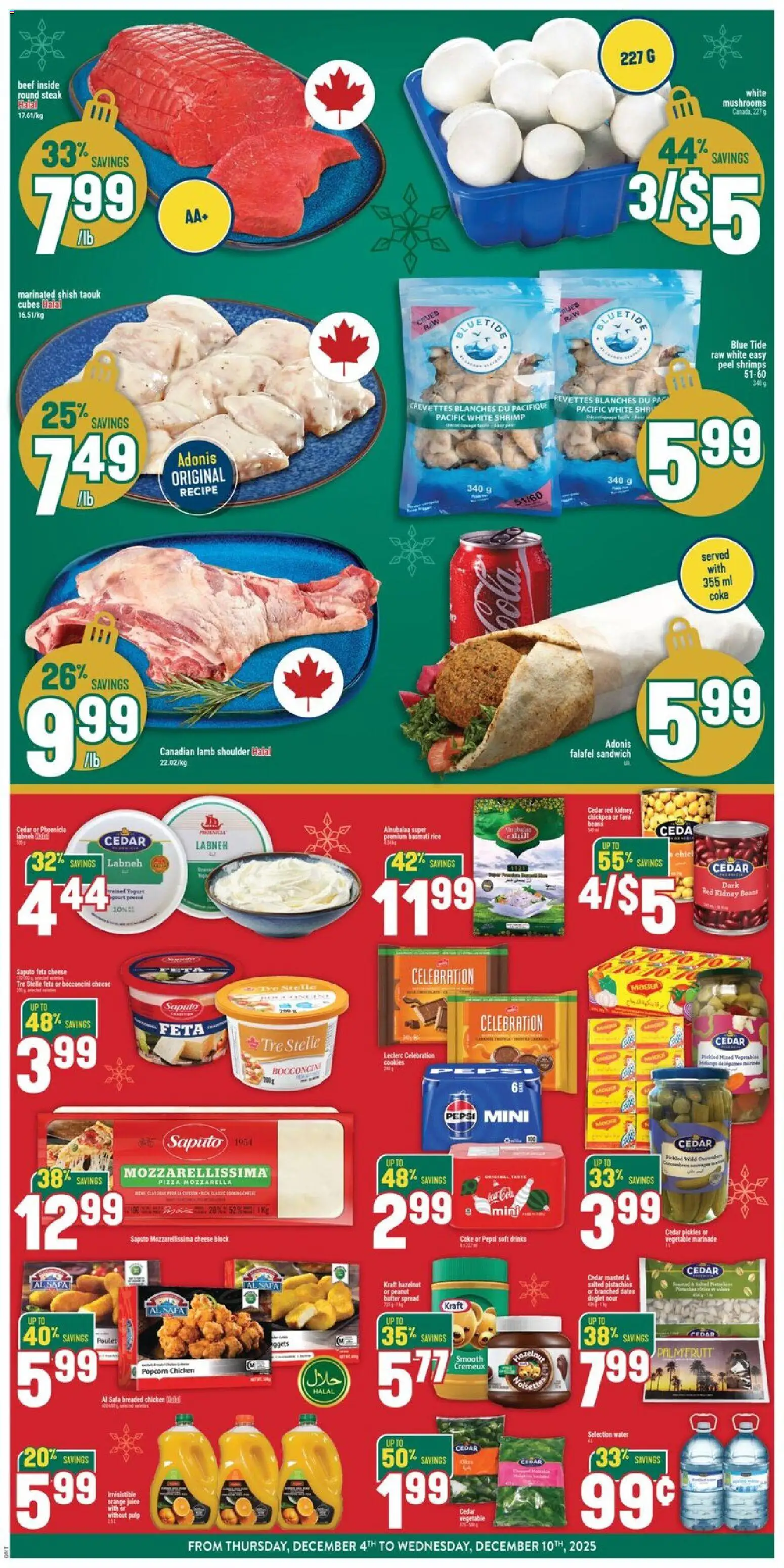Adonis flyer valid from 04.12.2025 | Page: 2 | Products: Beef, Butter, Pizza, Chicken