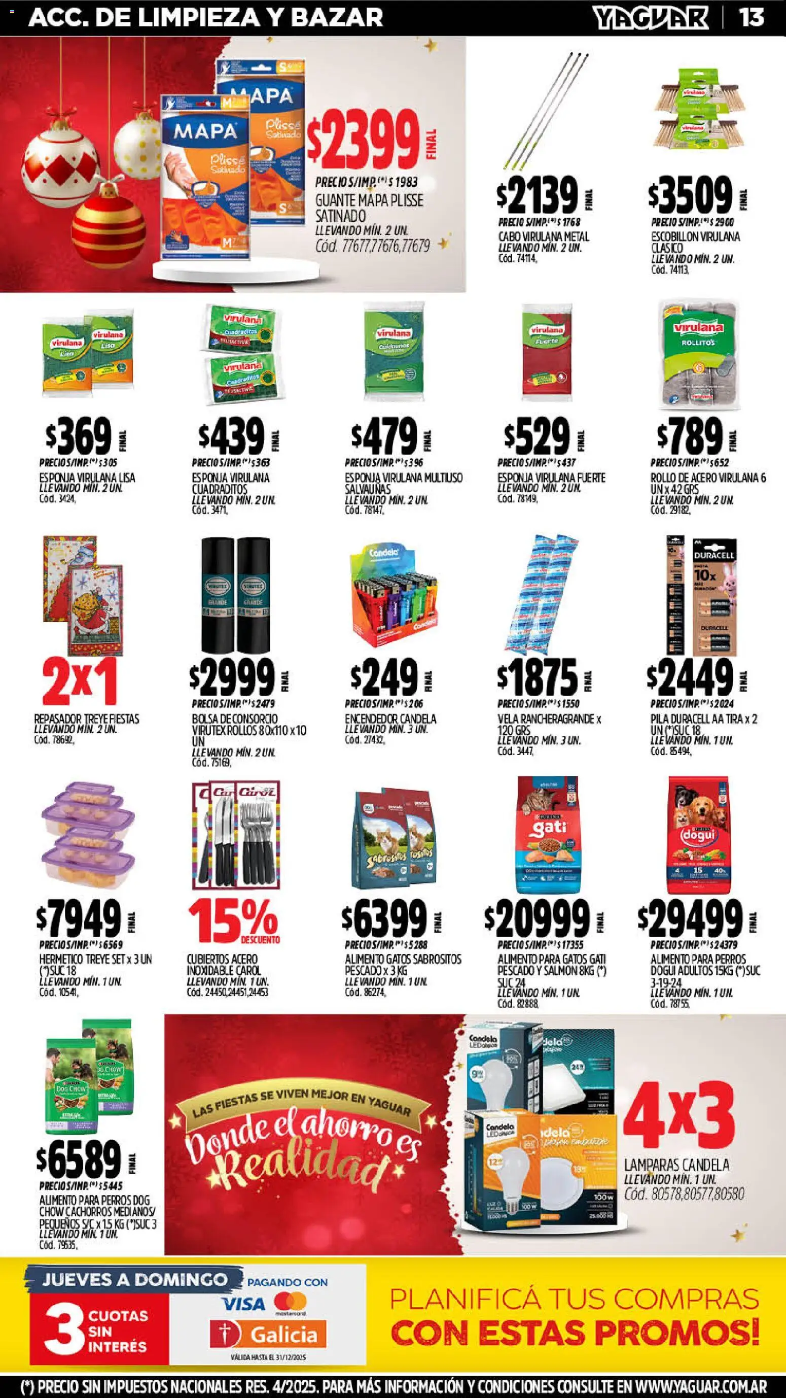 Yaguar catálogo │ válido desde el 15.12.2025 | Página: 16 | Productos: Vela, Encendedor, Repasador, Escobillon