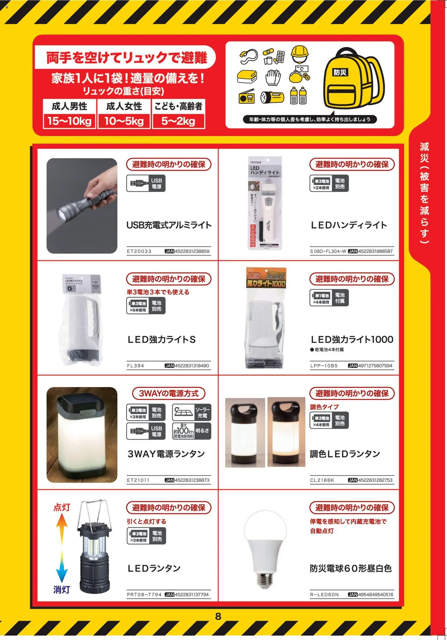 {H1} | ページ: 10 | 製品: LEDランタン