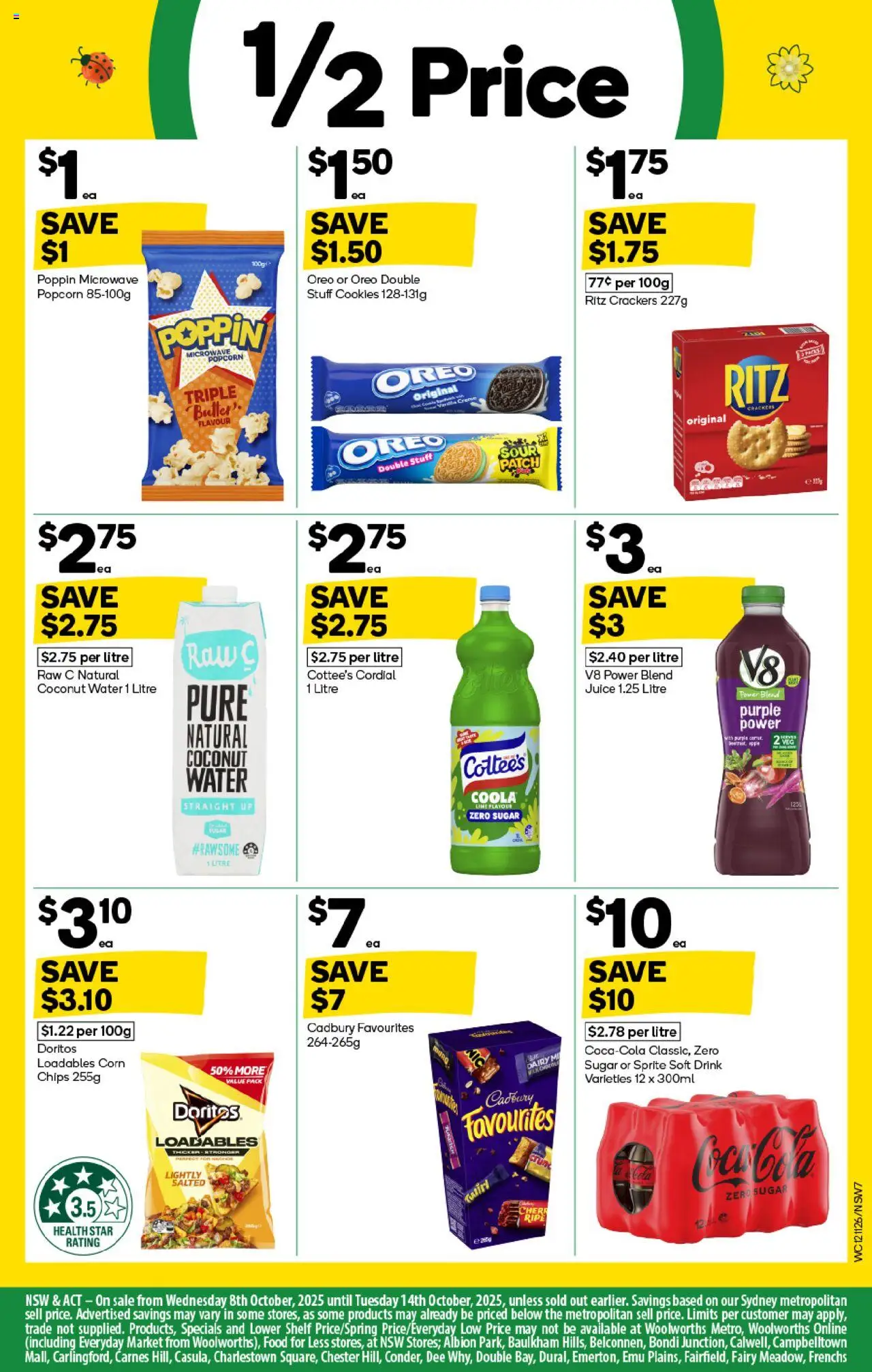 Woolworths catalogue - valid from 08.10.2025 | Page: 7 | Products: Popcorn, Water, Sugar, Lime