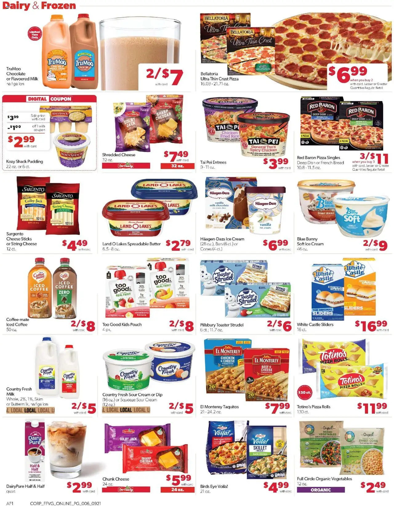 Family Fare Weekly Ad - valid from 21.09.2025 | Page: 10 | Products: Cheese, Beef, Cream, Vegetables
