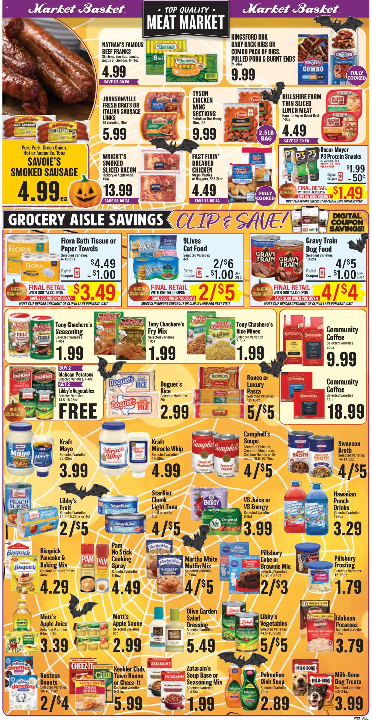 Market Basket - Southeast Texas - valid from 15.10.2025 | Page: 3 | Products: Dog Treats, Dog Food, Coffee, Soap