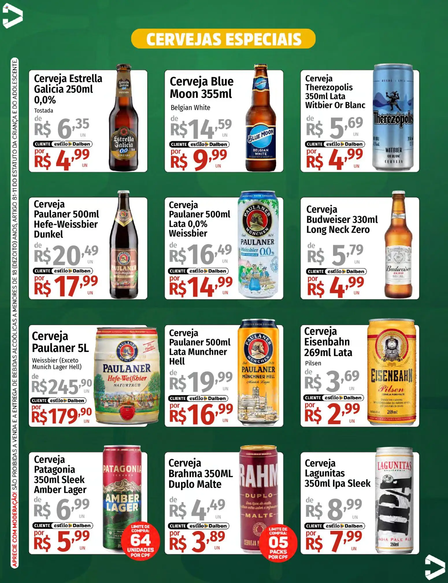 Supermercado Dalben Folheto - válido de 16.03.2026 | Página: 3 | Produtos: Eisenbahn, Cerveja