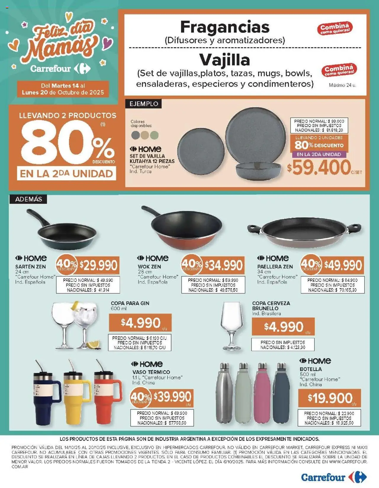 Carrefour ofertas │ válido desde el 14.10.2025 | Página: 7 | Productos: Botella, Sobre, Sartén, Wok