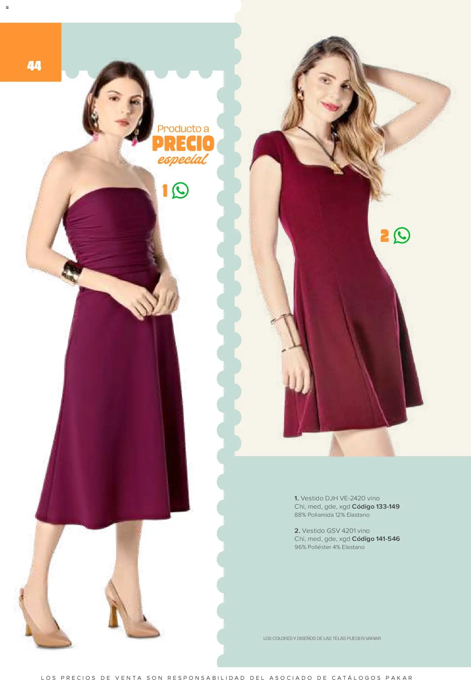 Nuevas ofertas de SC Pakar válidas en toda la República Mexicana desde el 30.01.2026. ¡Encuentra las mejores ofertas en SC Pakar catálogo Ropa! | Página: 44 | Productos: Vestido, Vino