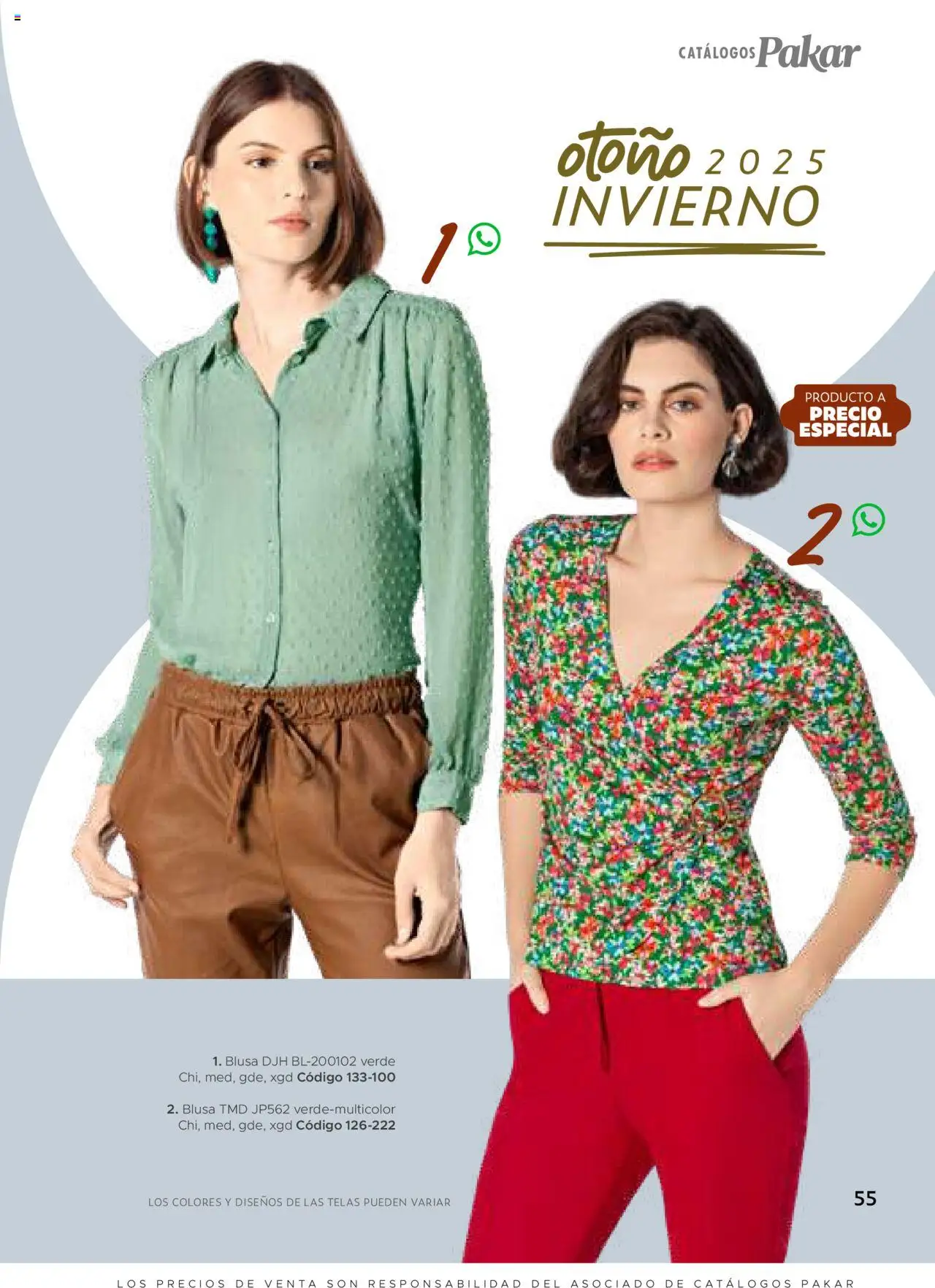 Nuevas ofertas de SC Pakar válidas en toda la República Mexicana desde el 24.07.2025. ¡Encuentra las mejores ofertas en SC Pakar Catálogo Ropa y Accesorios! | Página: 55 | Productos: Blusa