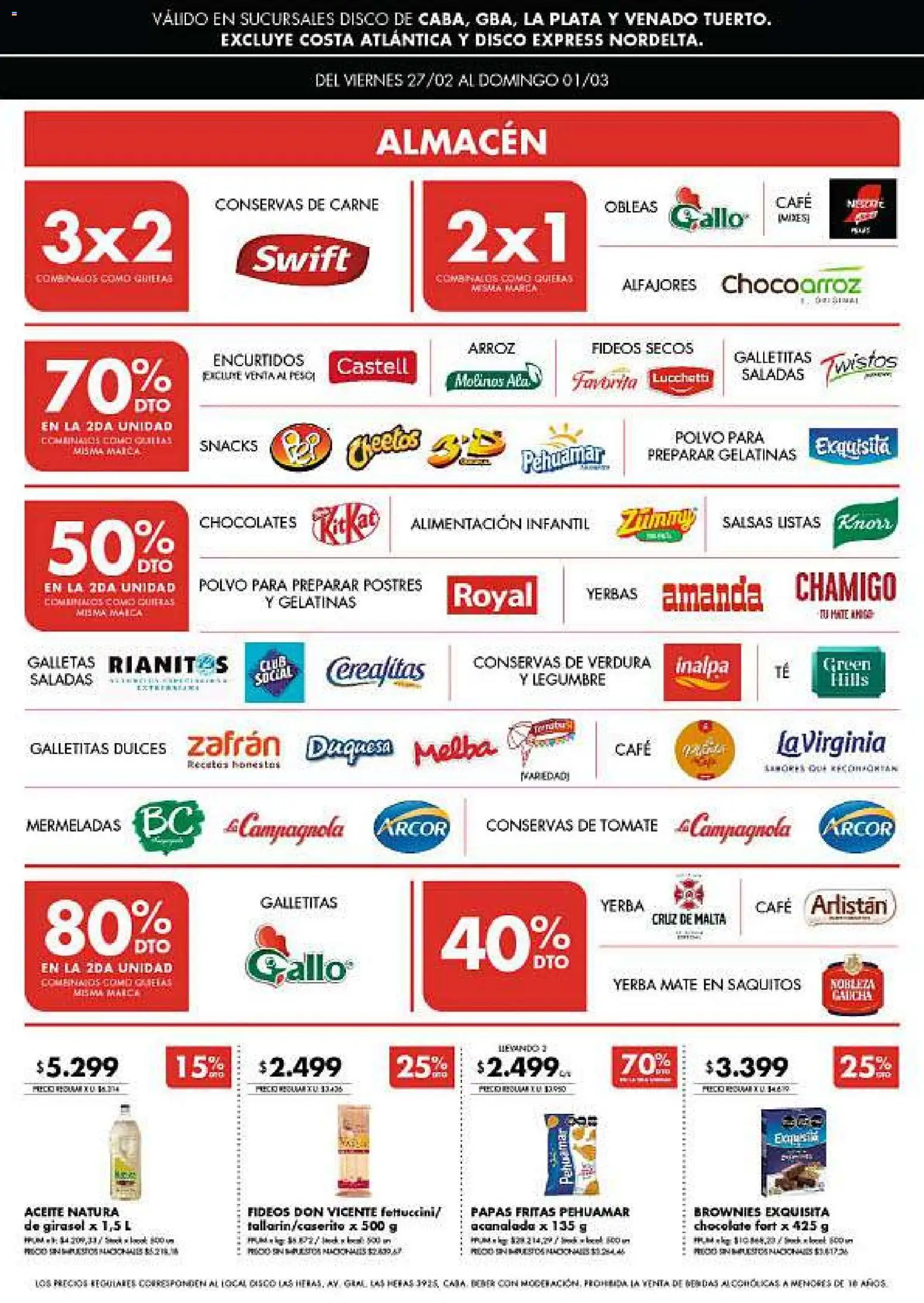 Disco - Ofertas | Bs. As. y Santa Fé │ válido desde el 26.02.2026 | Página: 2 | Productos: Yerba, Aceite, Tomate, Galletas