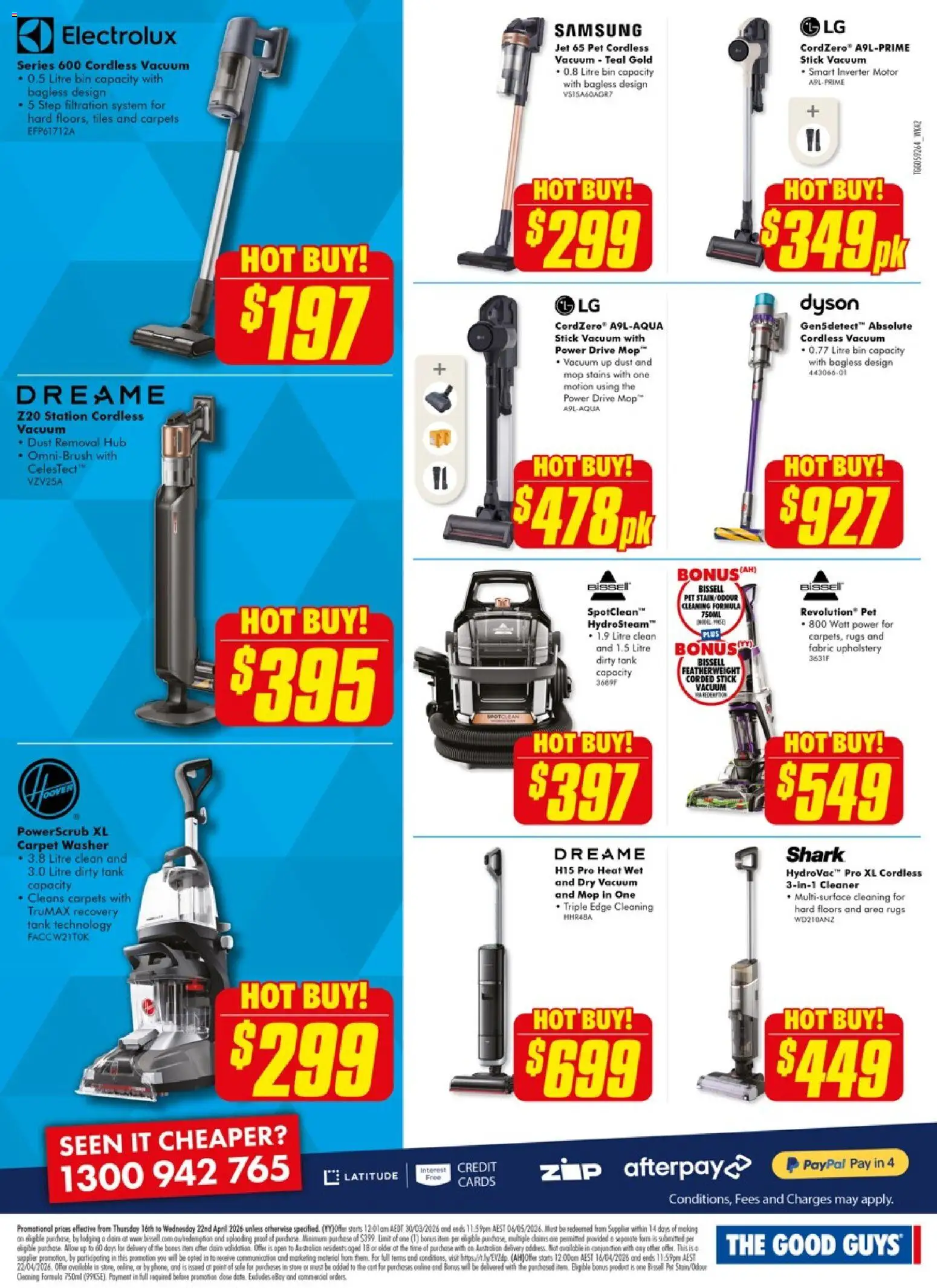 The Good Guys catalogue - valid from 15.04.2026 | Page: 20 | Products: Carpet, Cleaner, Cart, Rugs
