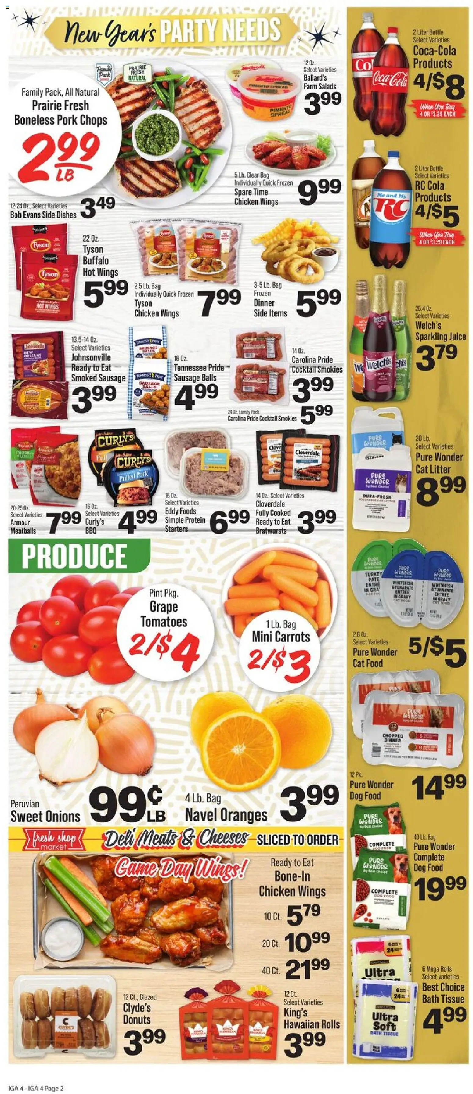 IGA Weekly Ad - valid from 26.12.2025 | Page: 2 | Products: Bath, Dog Food, Pork, Game