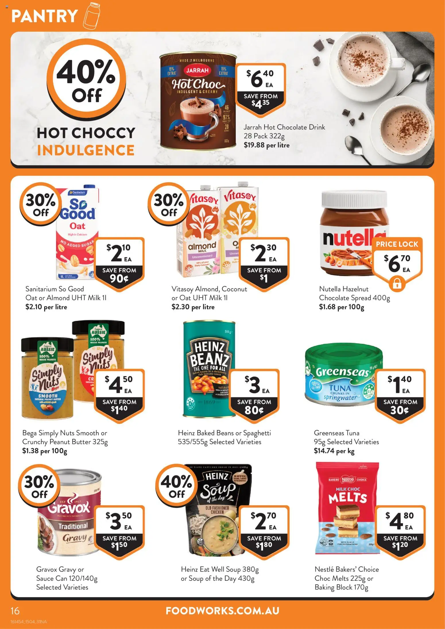 Foodworks catalogue - valid from 15.04.2026 | Page: 16 | Products: Butter, Chicken, Nutella, Sugar