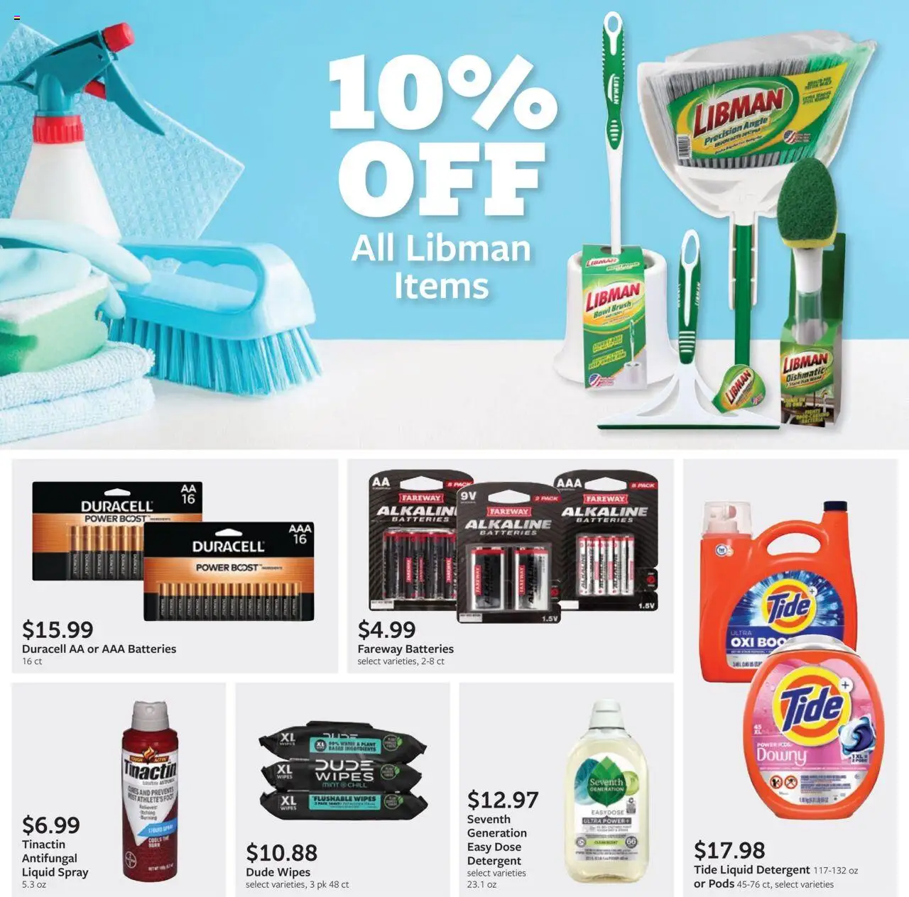 Fareway Monthly Ad - valid from 29.09.2025 | Page: 28 | Products: Brush, Detergent, Water