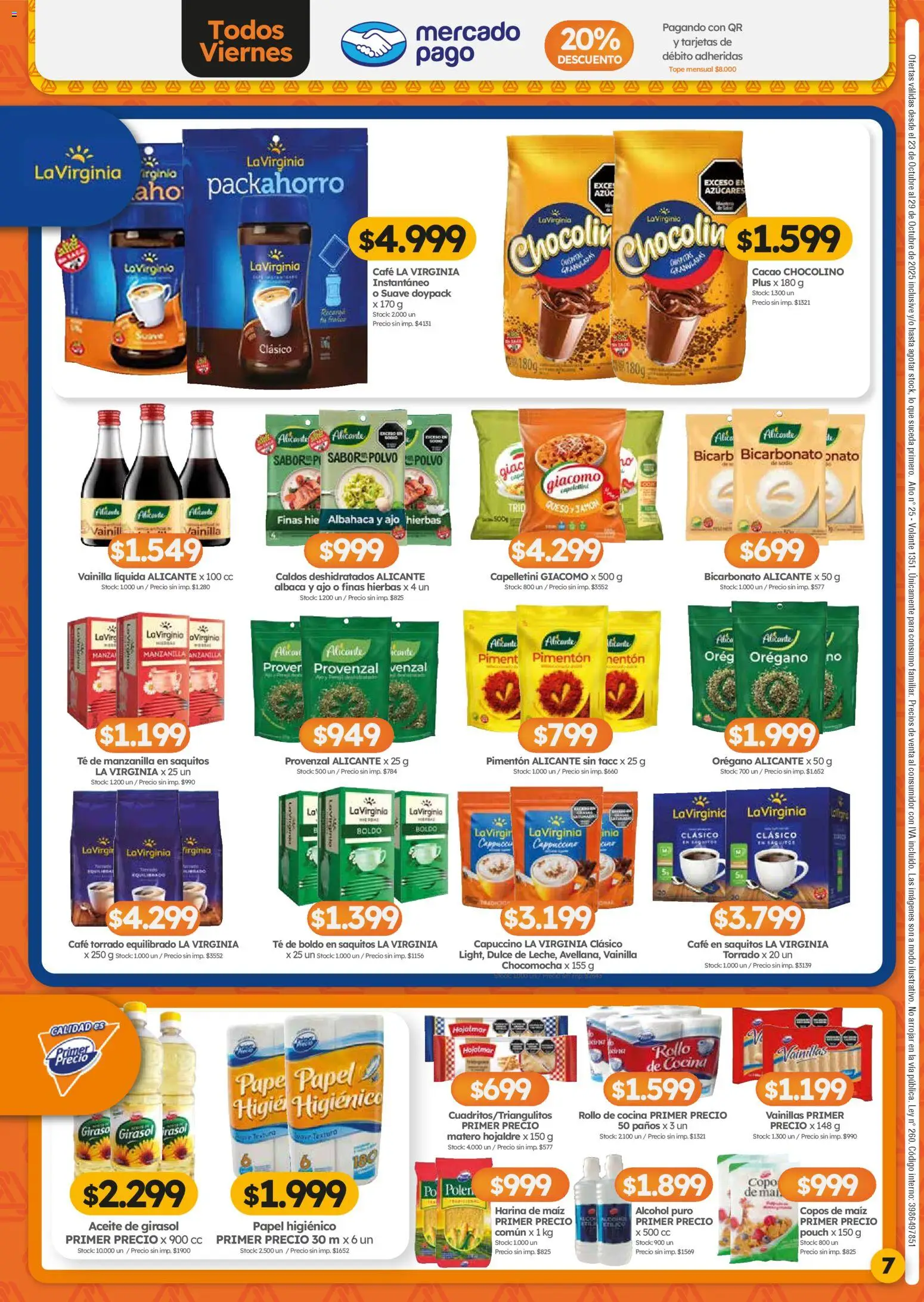 Cordiez ofertas │ válido desde el 23.10.2025 | Página: 7 | Productos: Harina, Aceite, Café, Cacao