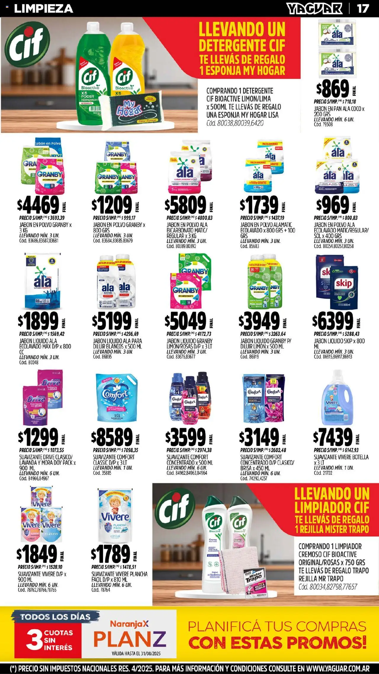 Yaguar - Chaco │ válido desde el 18.08.2025 | Página: 16 | Productos: Botella, Rejilla, Huevo, Plancha