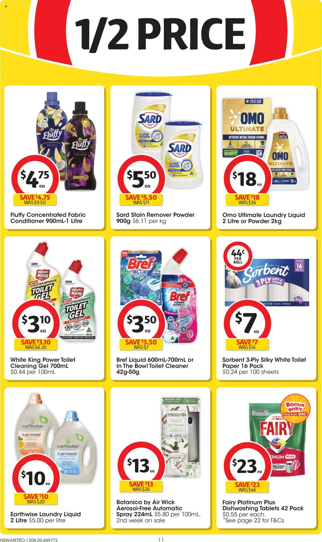 Coles catalogue - valid from 13.08.2025 | Page: 11 | Products: Cleaner, Conditioner, Laundry, Tablets