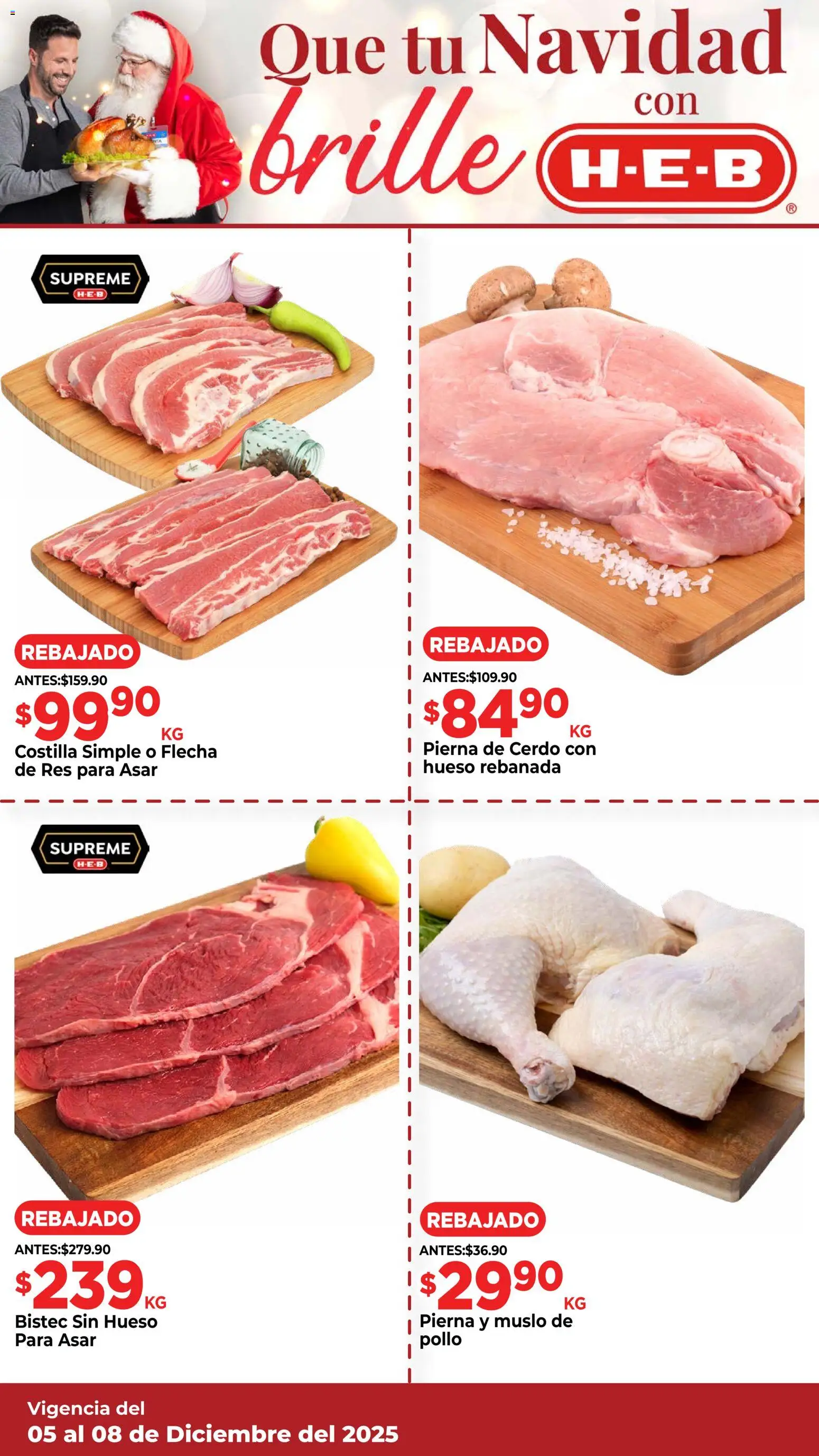 Nuevas ofertas de H-E-B válidas en toda la República Mexicana desde el 05.12.2025. ¡Encuentra las mejores ofertas en H-E-B folleto! | Página: 12 | Productos: Pollo, Cerdo, Res