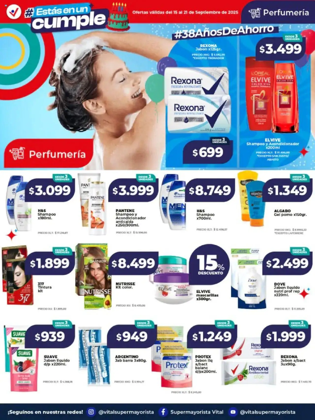 Vital ofertas - Laferrere │ válido desde el 15.09.2025 | Página: 2 | Productos: Jabón líquido, Tintura, Acondicionador, Jabón