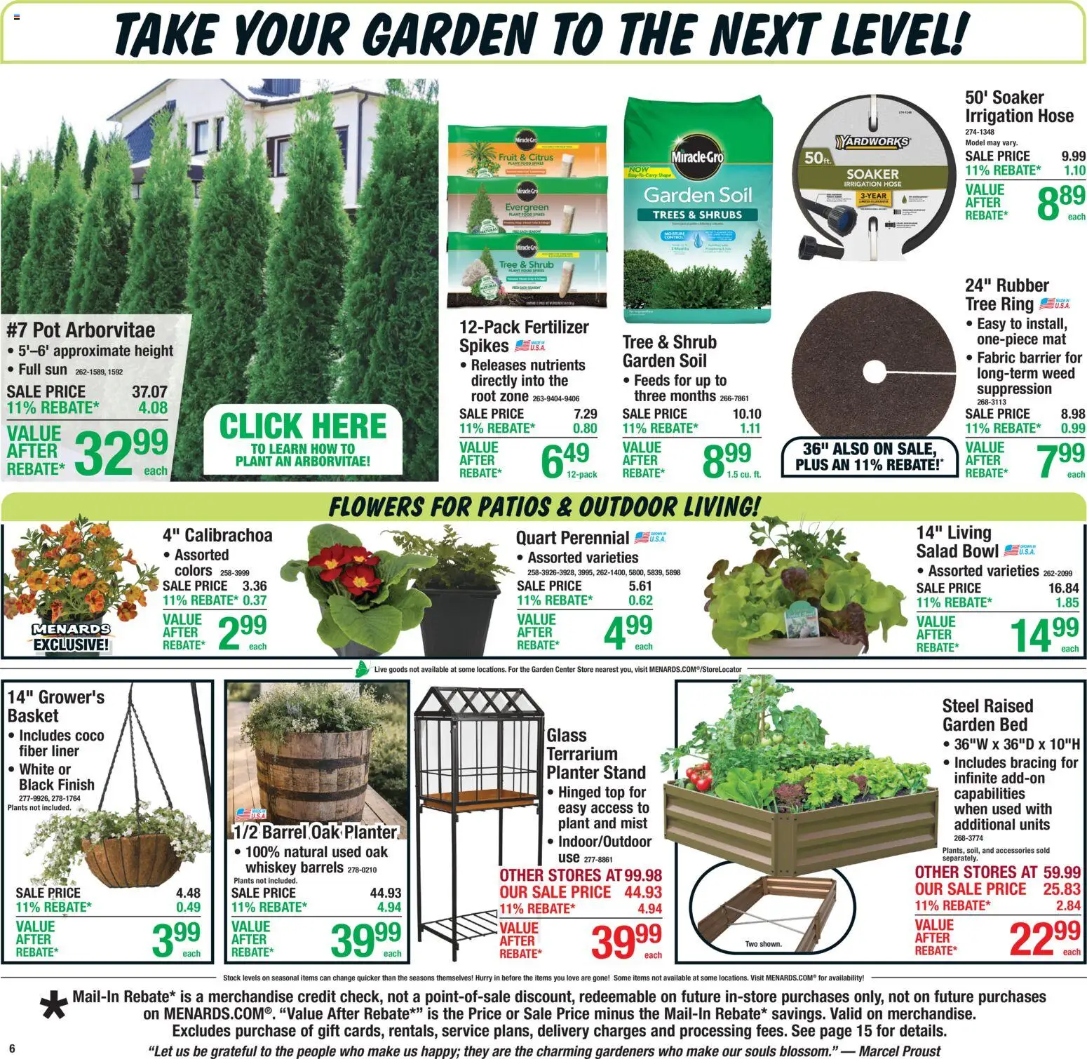 Menards Weekly Ad - valid from 16.04.2026 | Page: 6 | Products: Bed, Ring, Terrarium, Salad