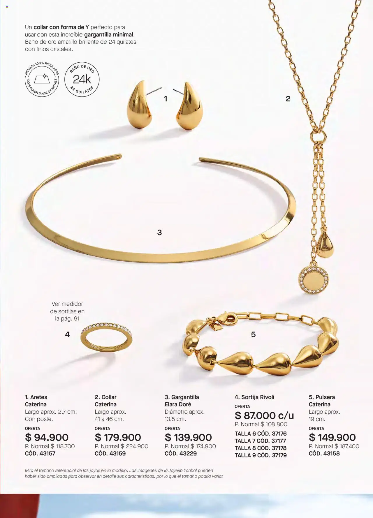 Yanbal revista - valida desde el 11.10.2025 | Página: 79 | Productos: Aretes, Pulsera, Baño, Collar