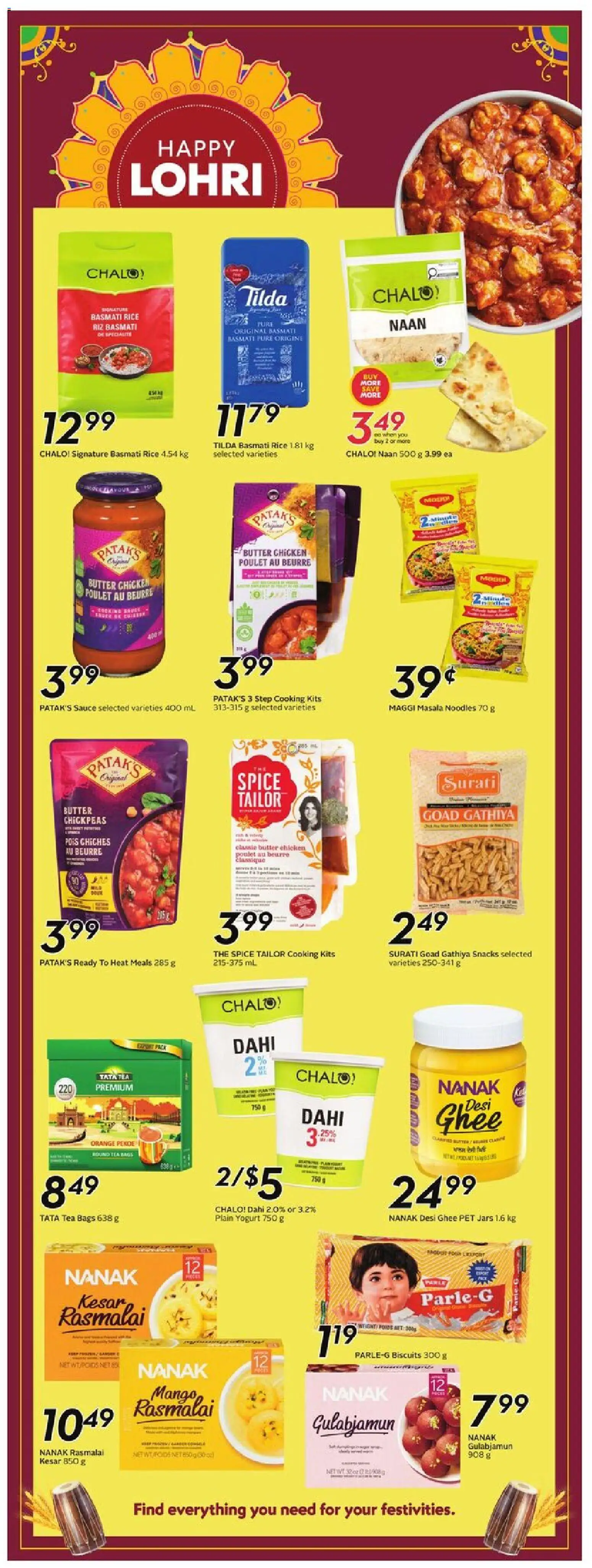 Safeway flyer valid from 01.01.2026 | Page: 16 | Products: Tea, Noodles, Butter, Chicken
